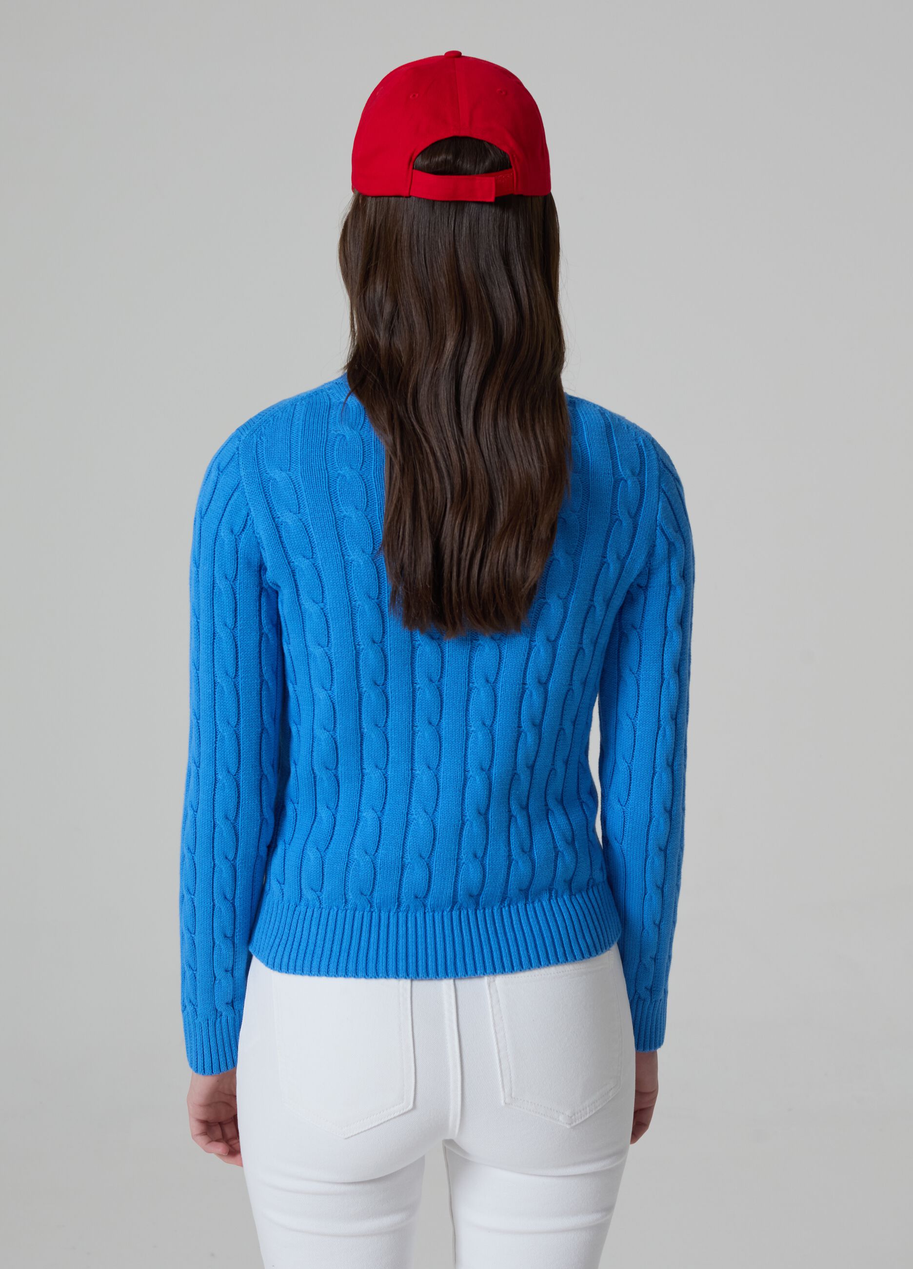 Ribbed pullover with cable-knit design_2