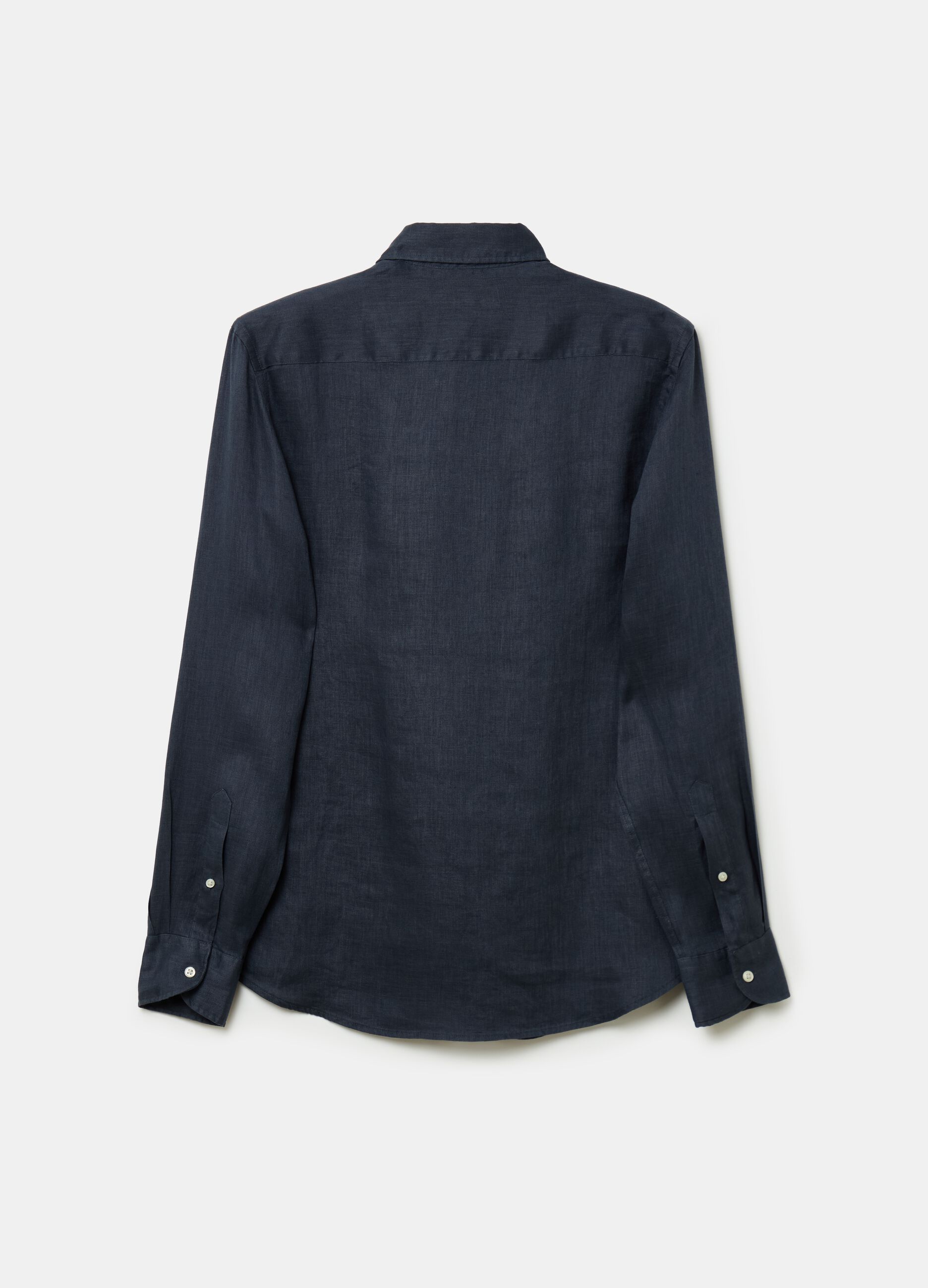 Camisa de lino color liso_4