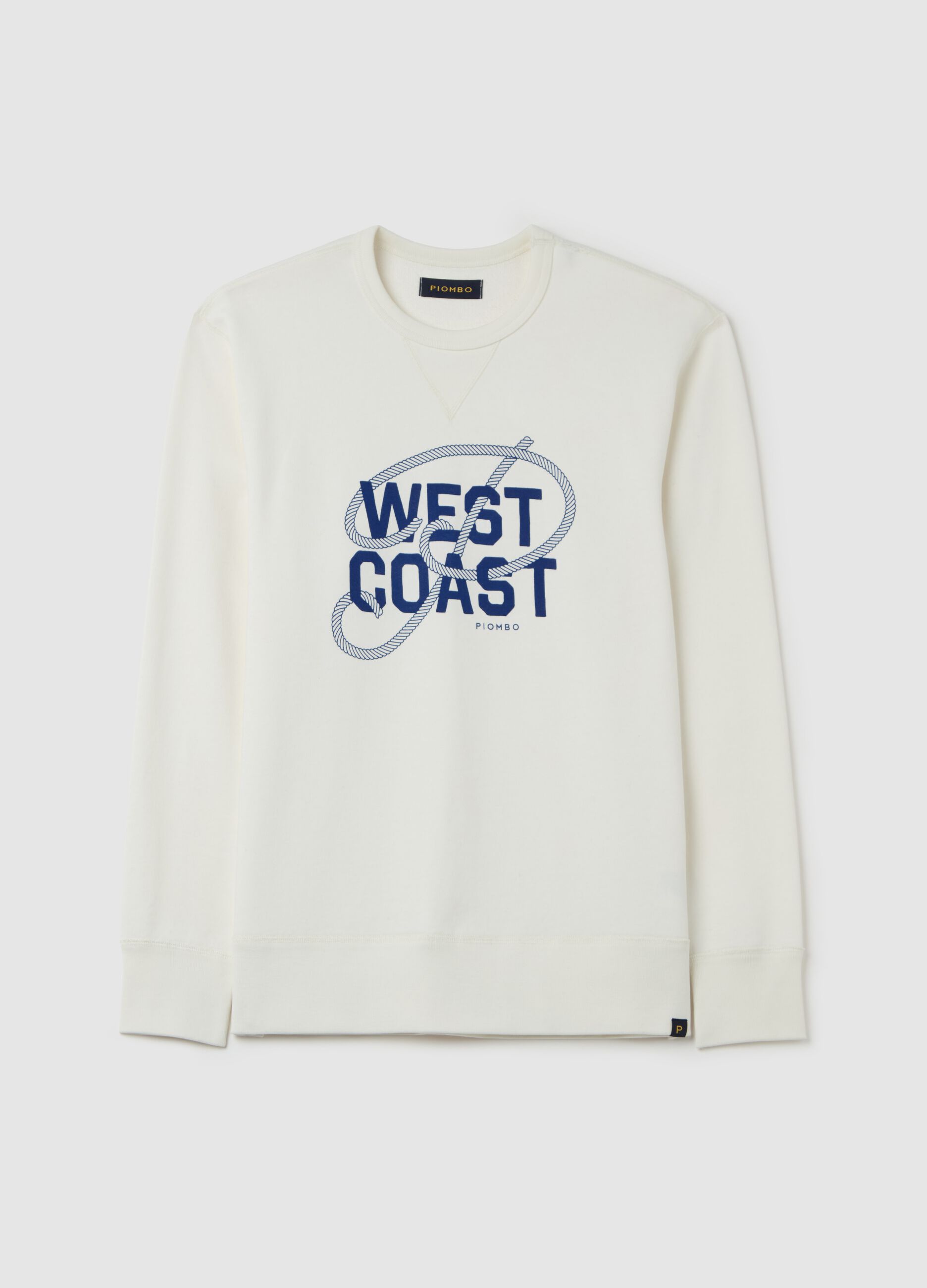 Sweatshirt with round neck and print