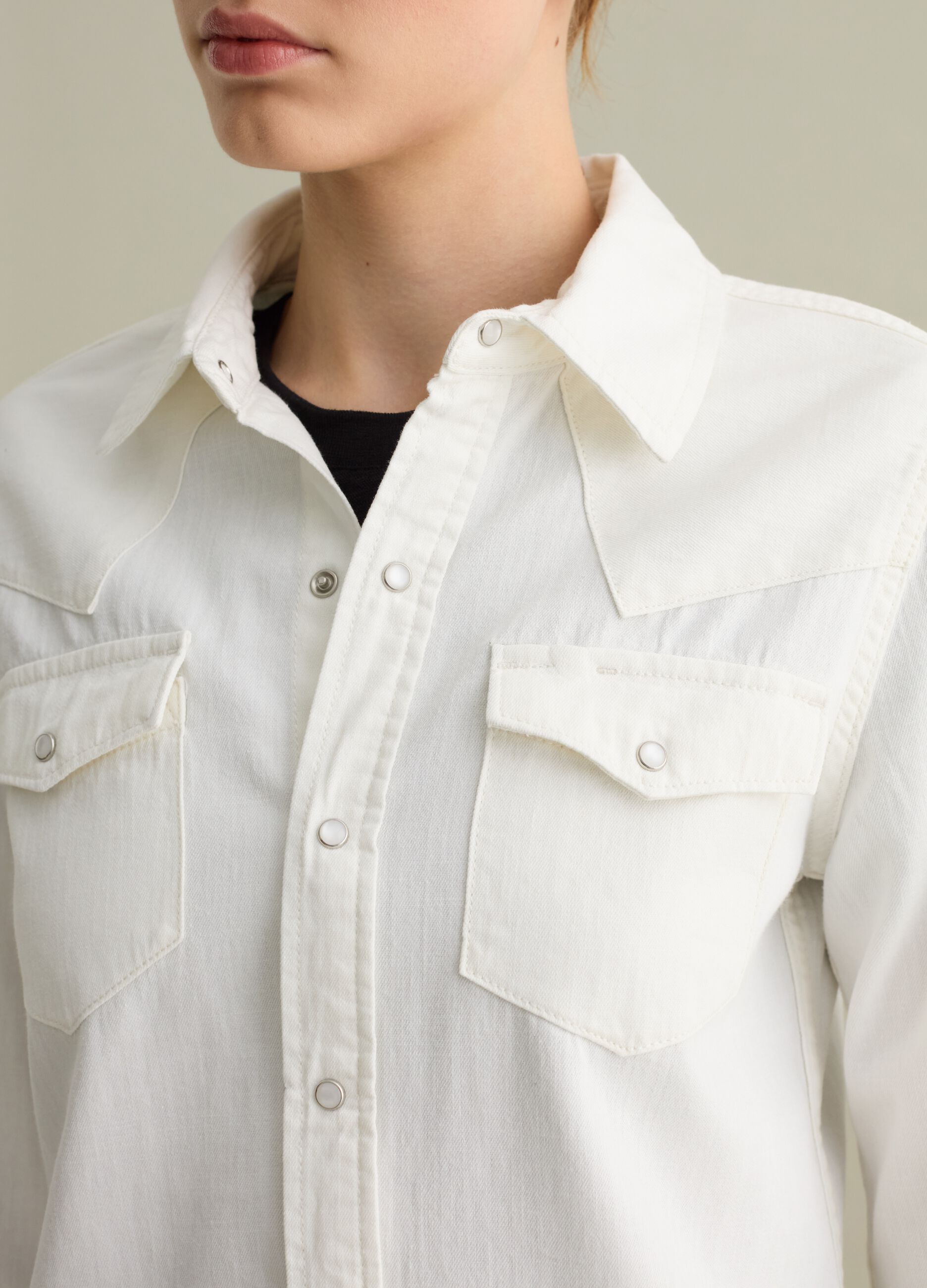Western shirt in denim