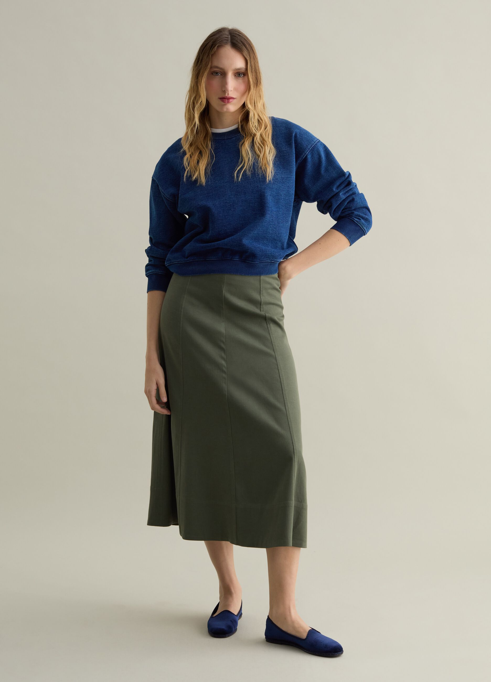Sudadera oversize de denim