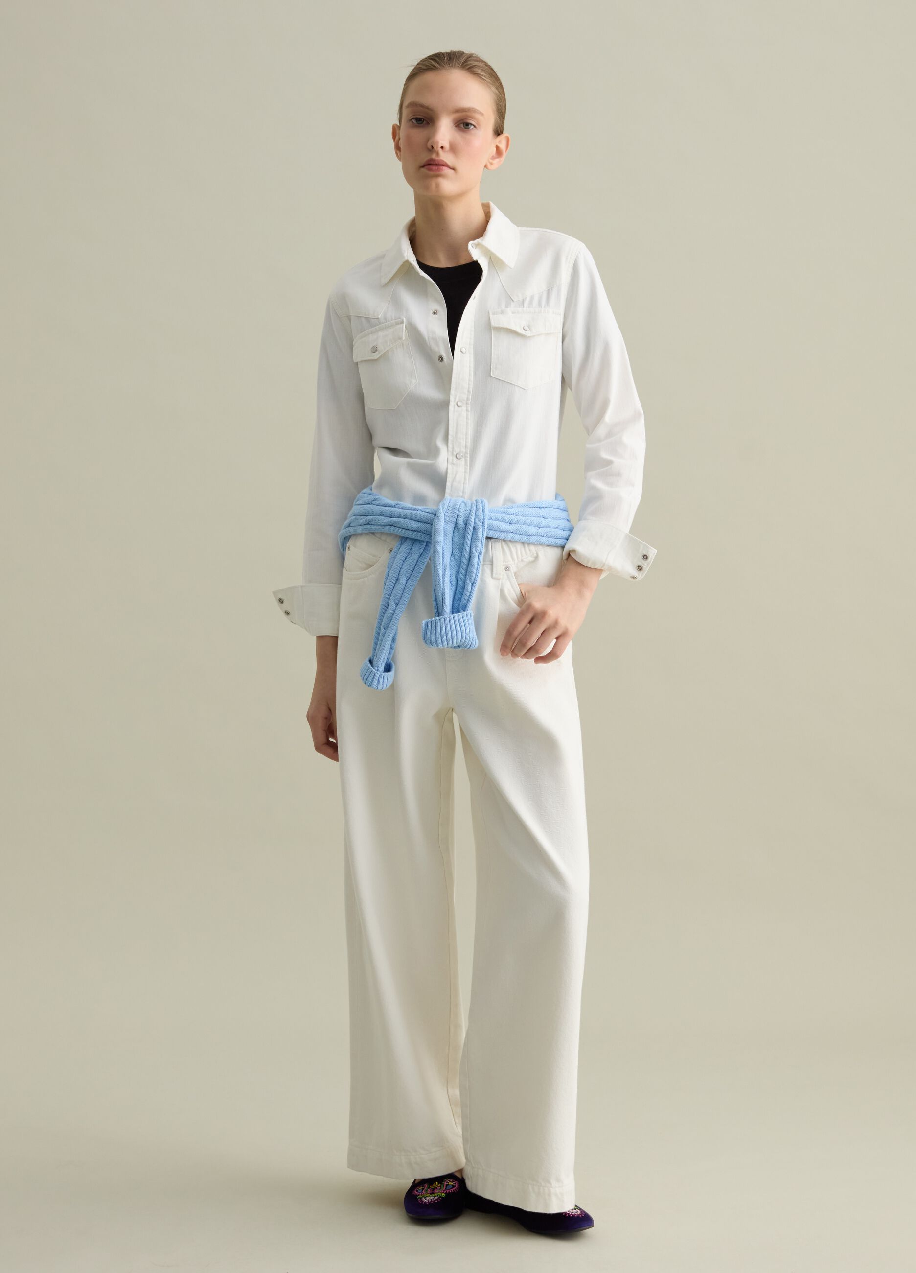 Western shirt in denim