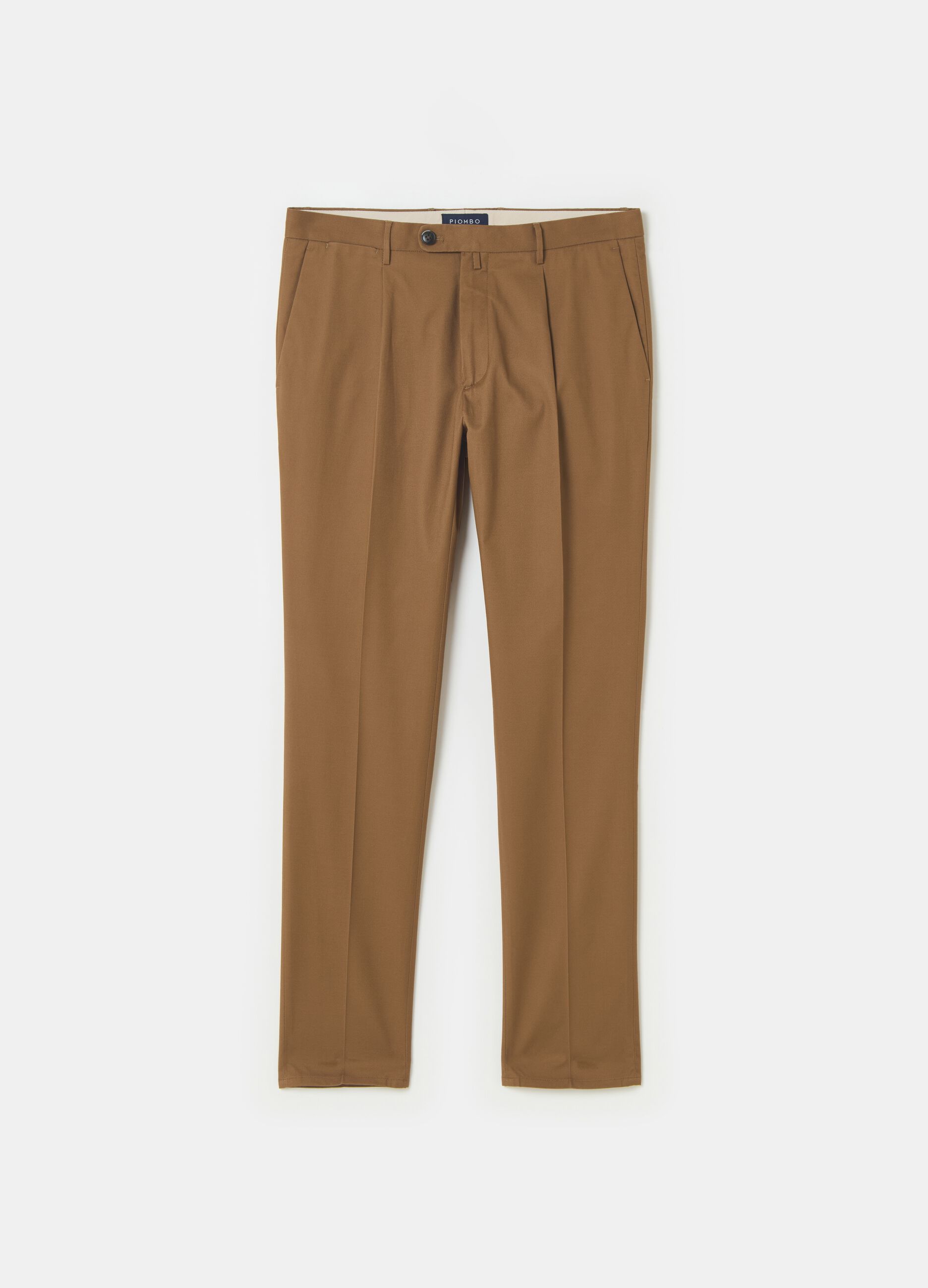 Contemporary chino trousers with darts