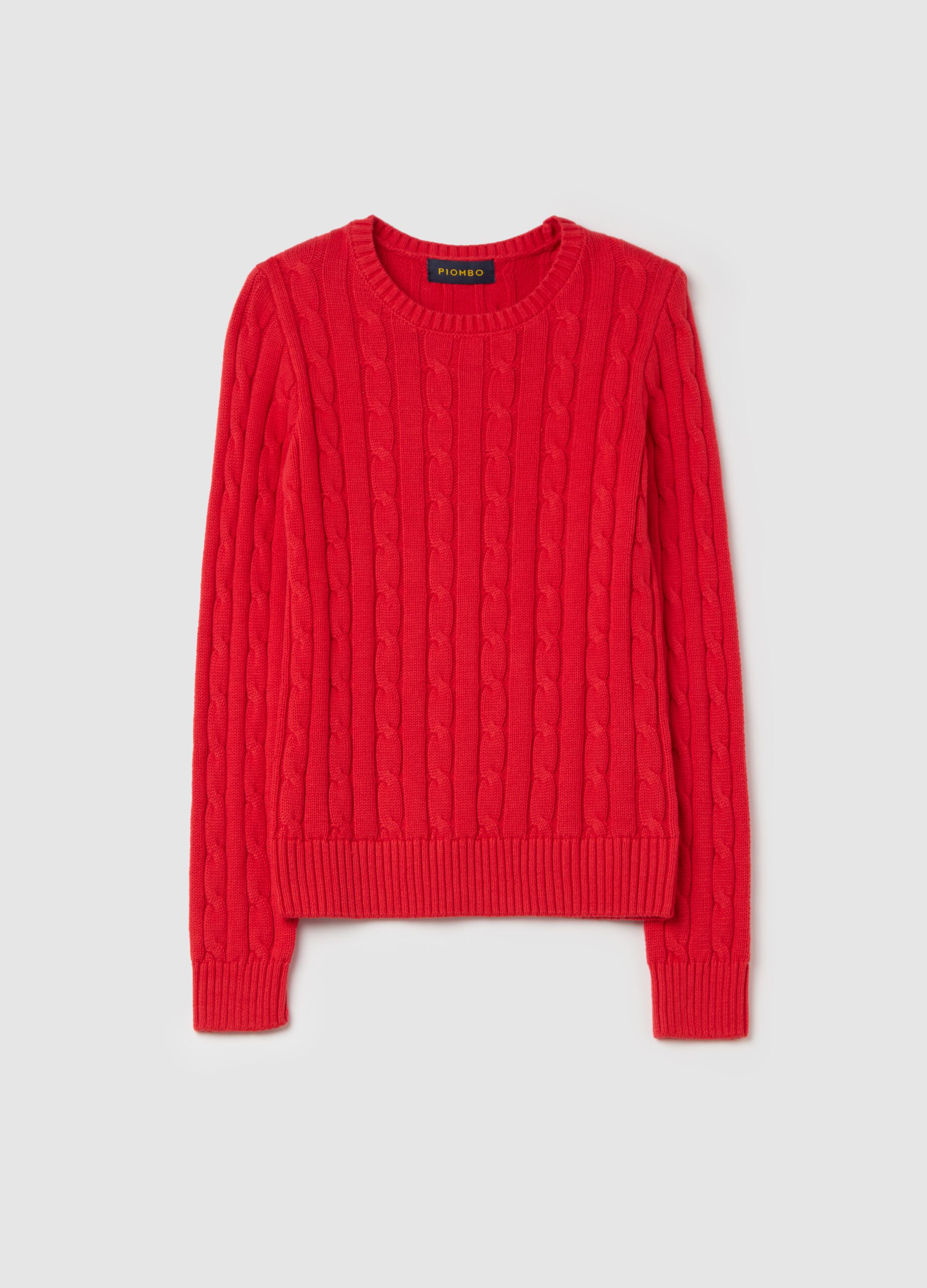 Jersey de canalé con punto trenzado