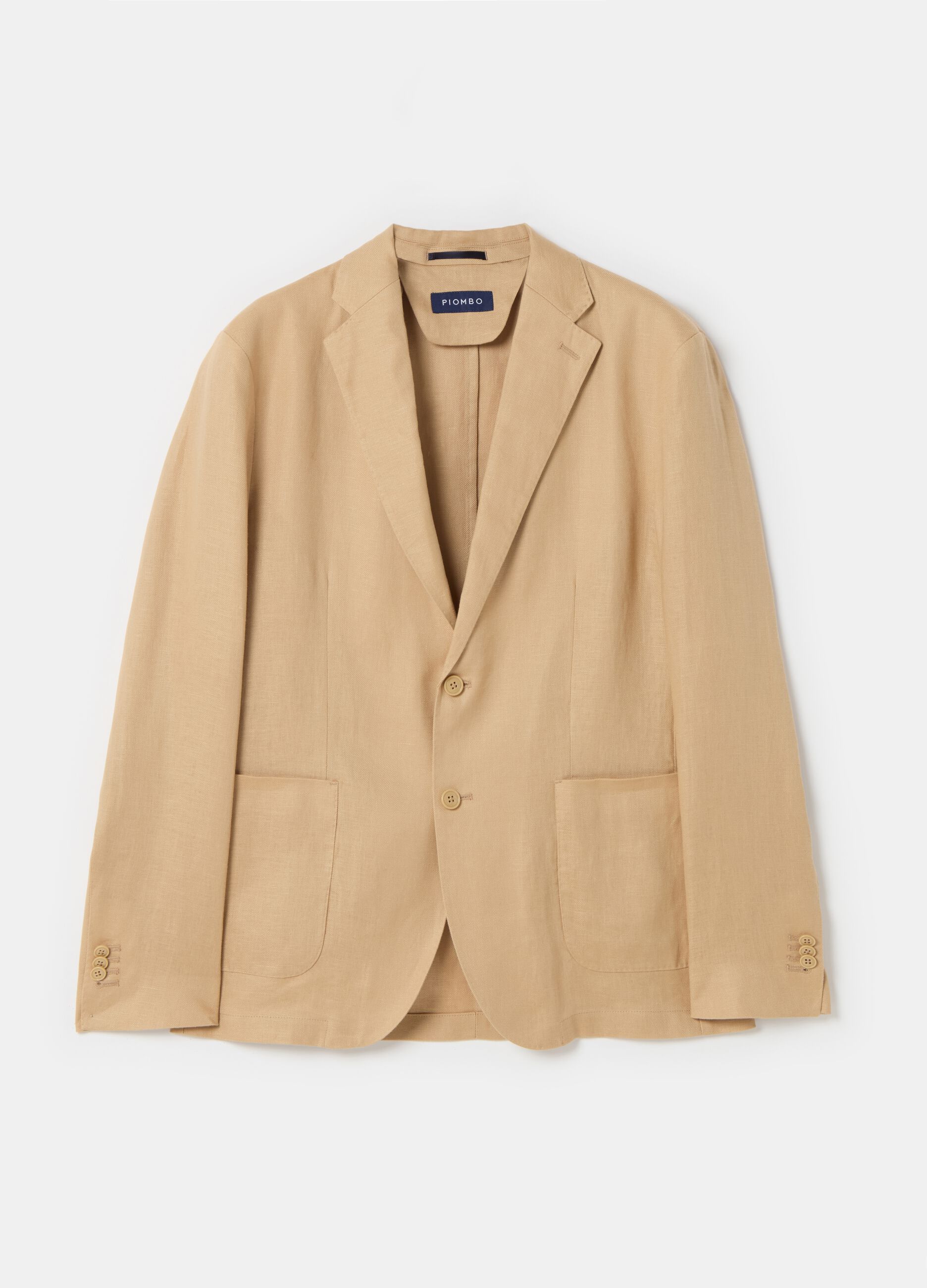 Contemporary single-breasted blazer in linen_3