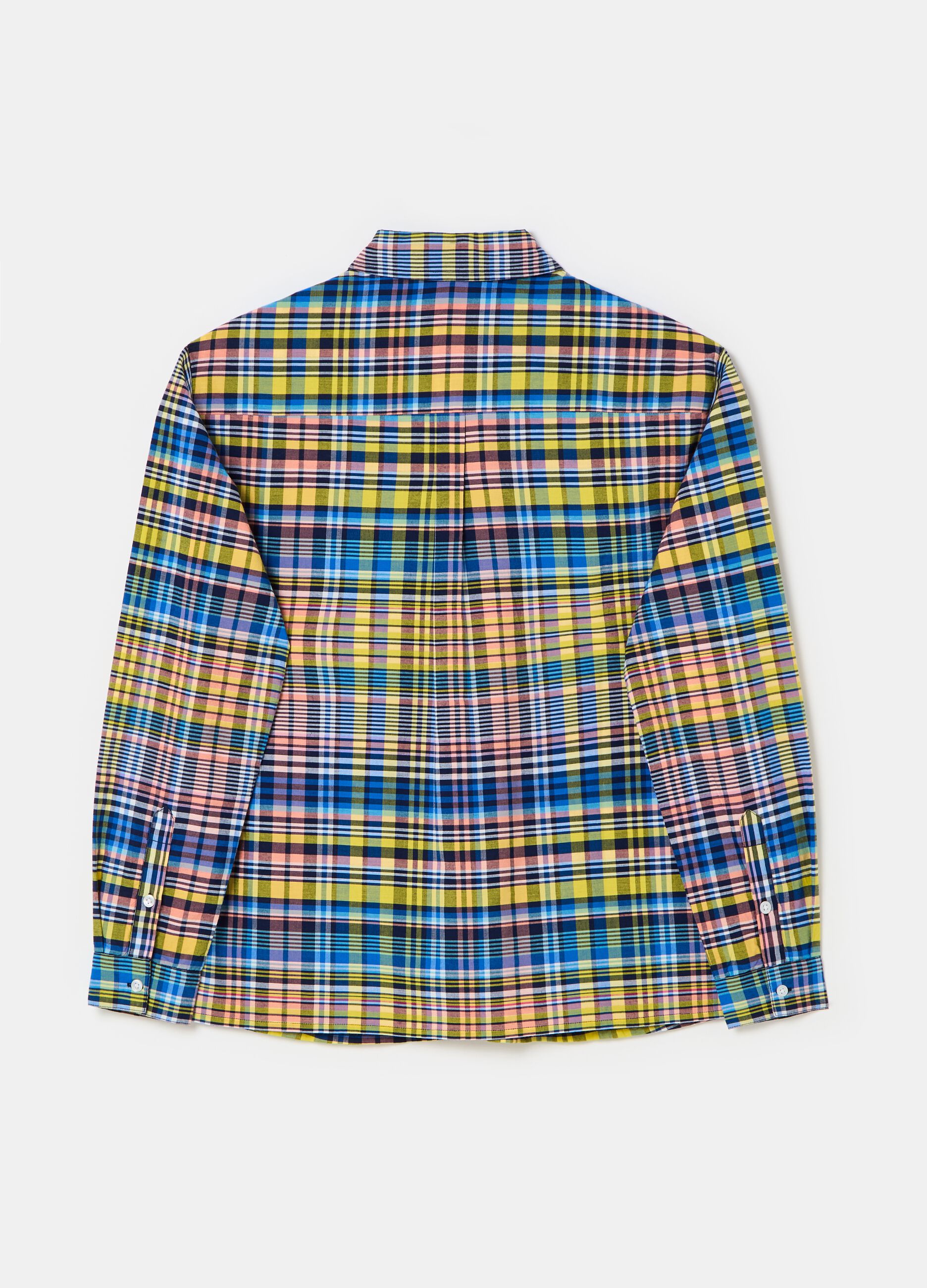 Check pattern cotton shirt_4