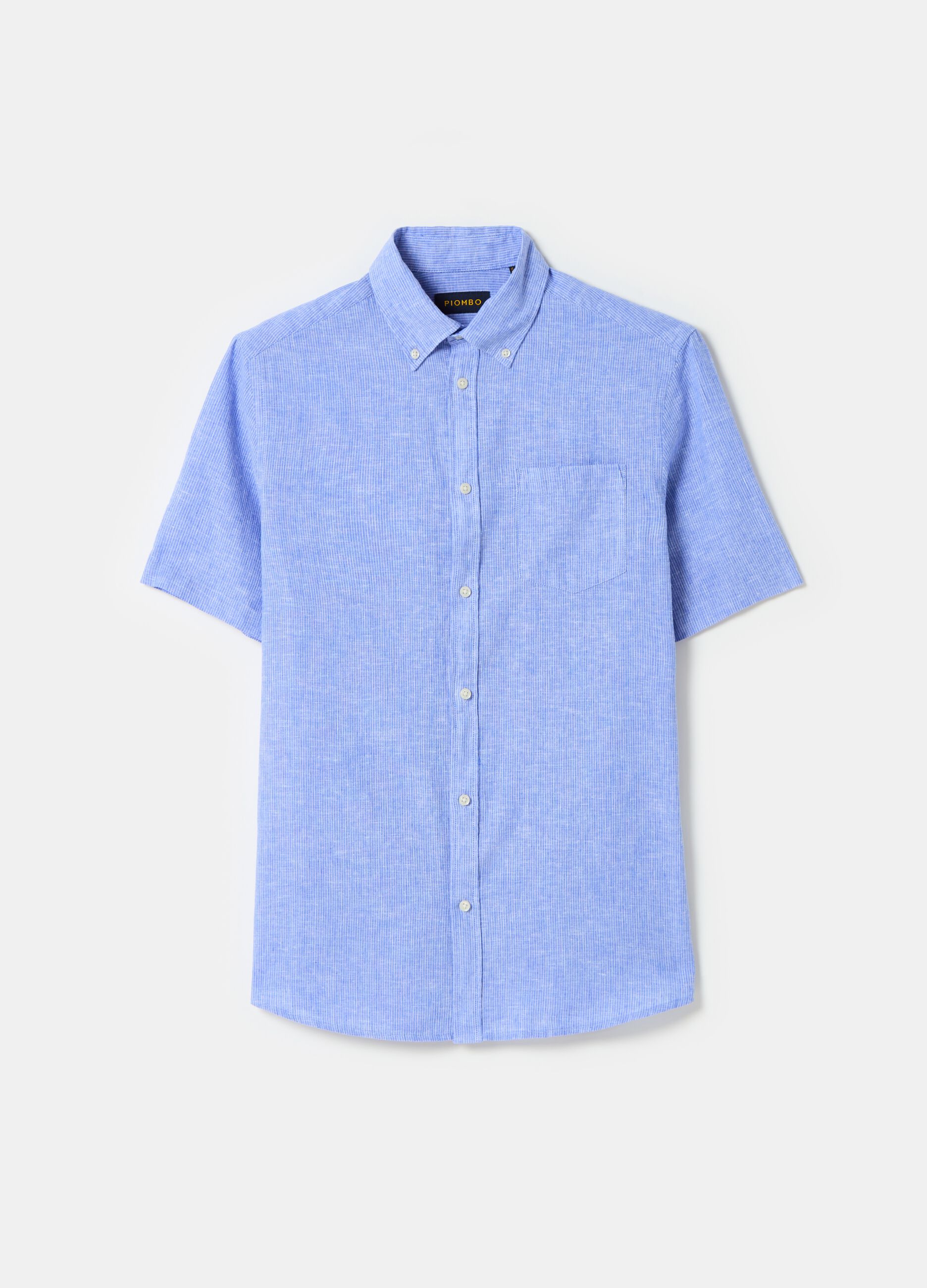 Short-sleeved shirt with micro weave