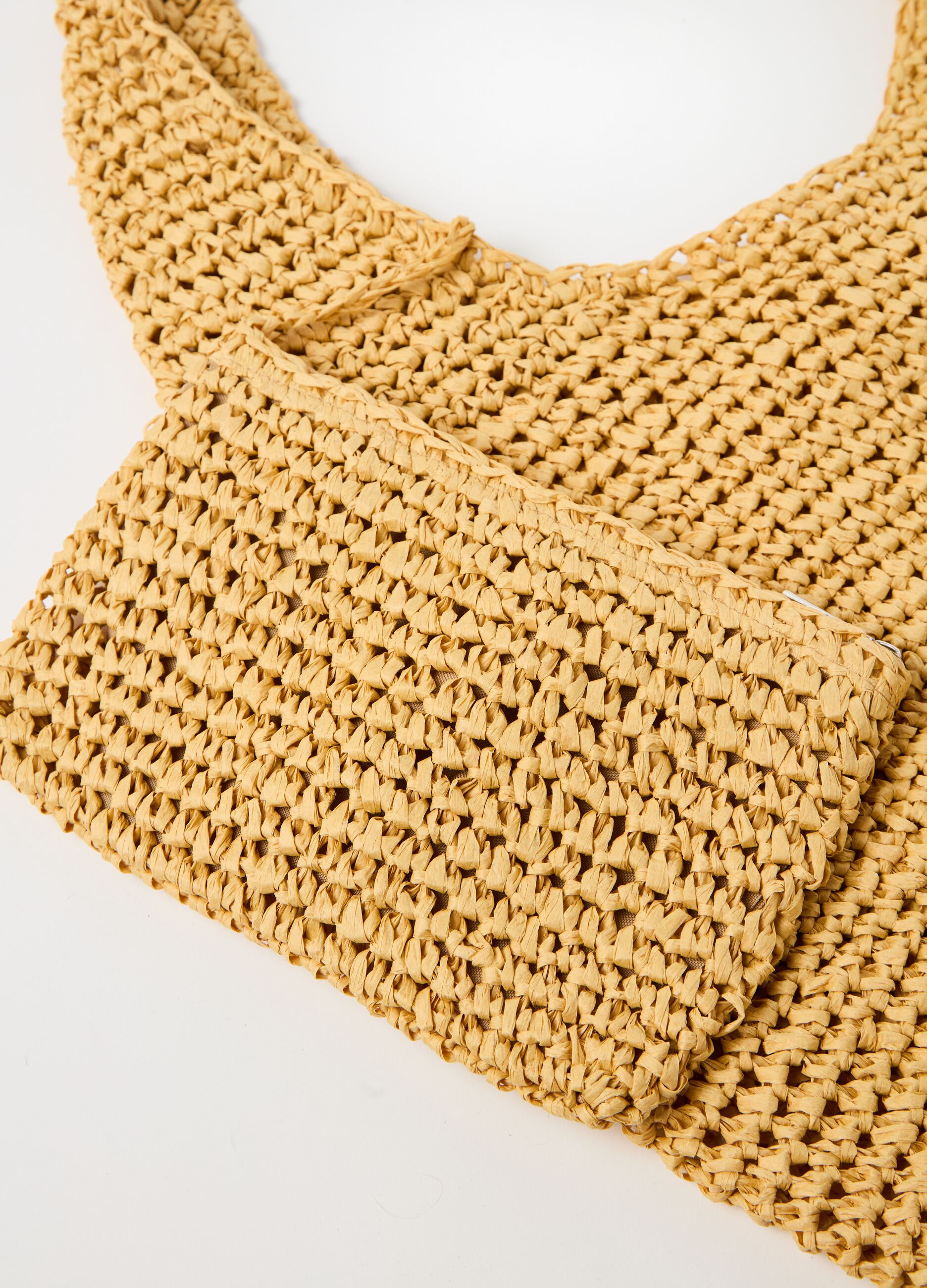 Raffia hobo bag