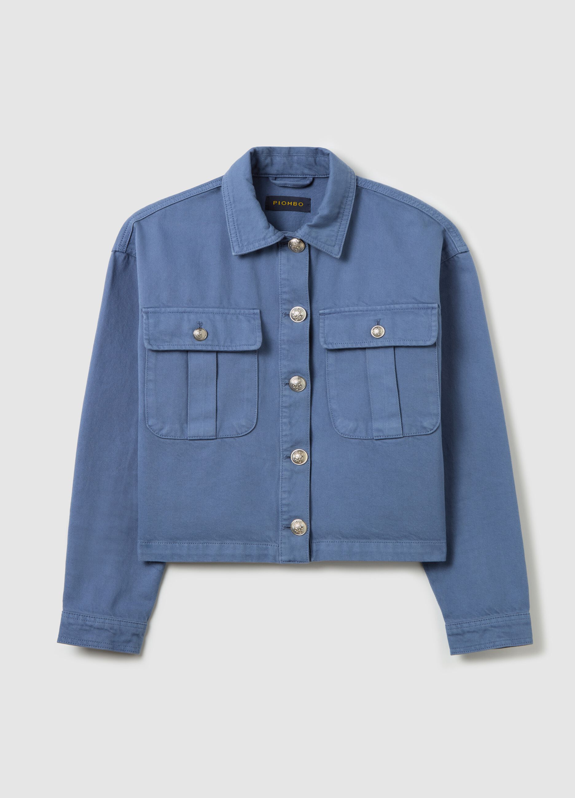 Cotton shacket with pockets