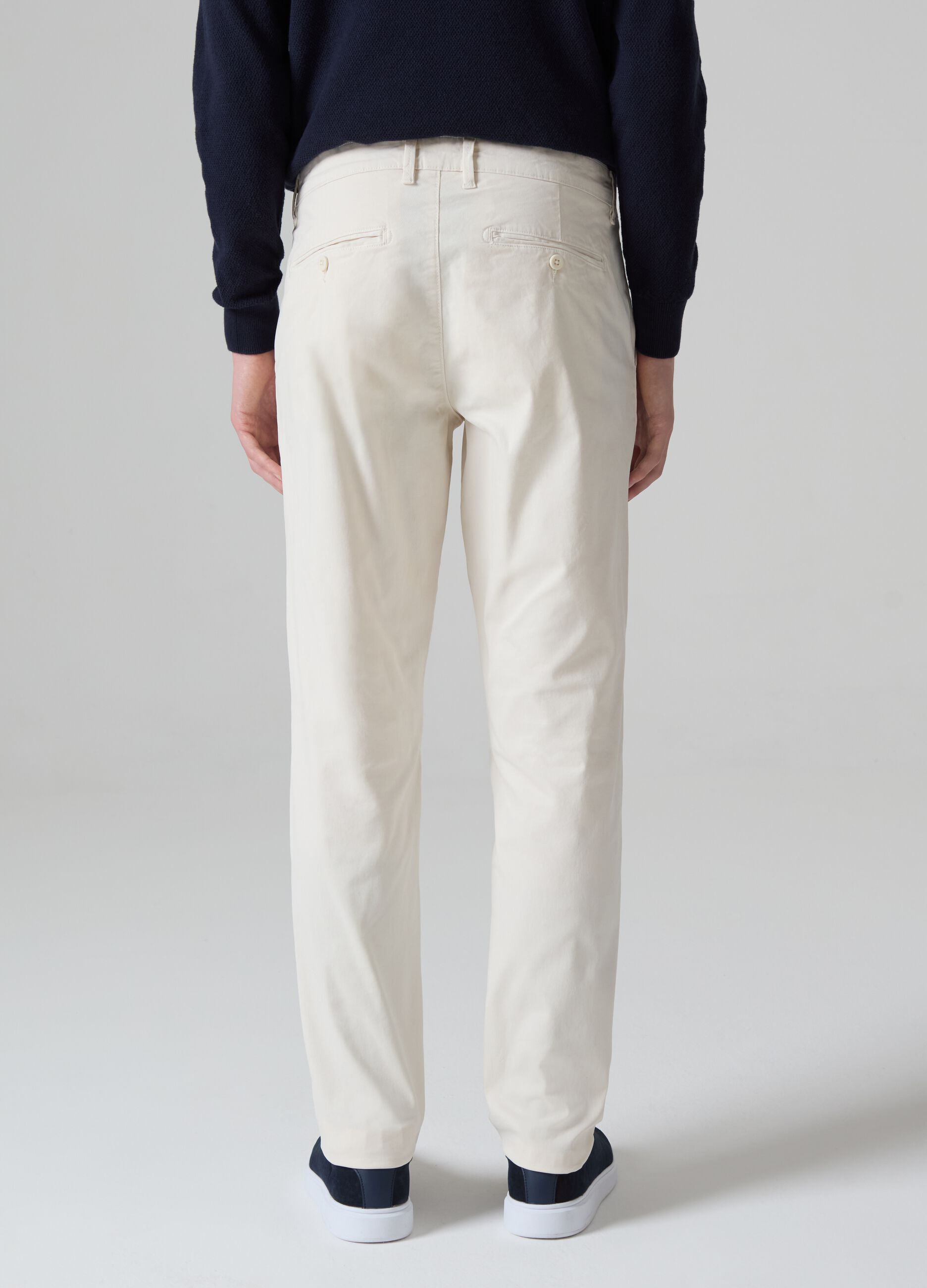 Slim-fit, stretch cotton chinos