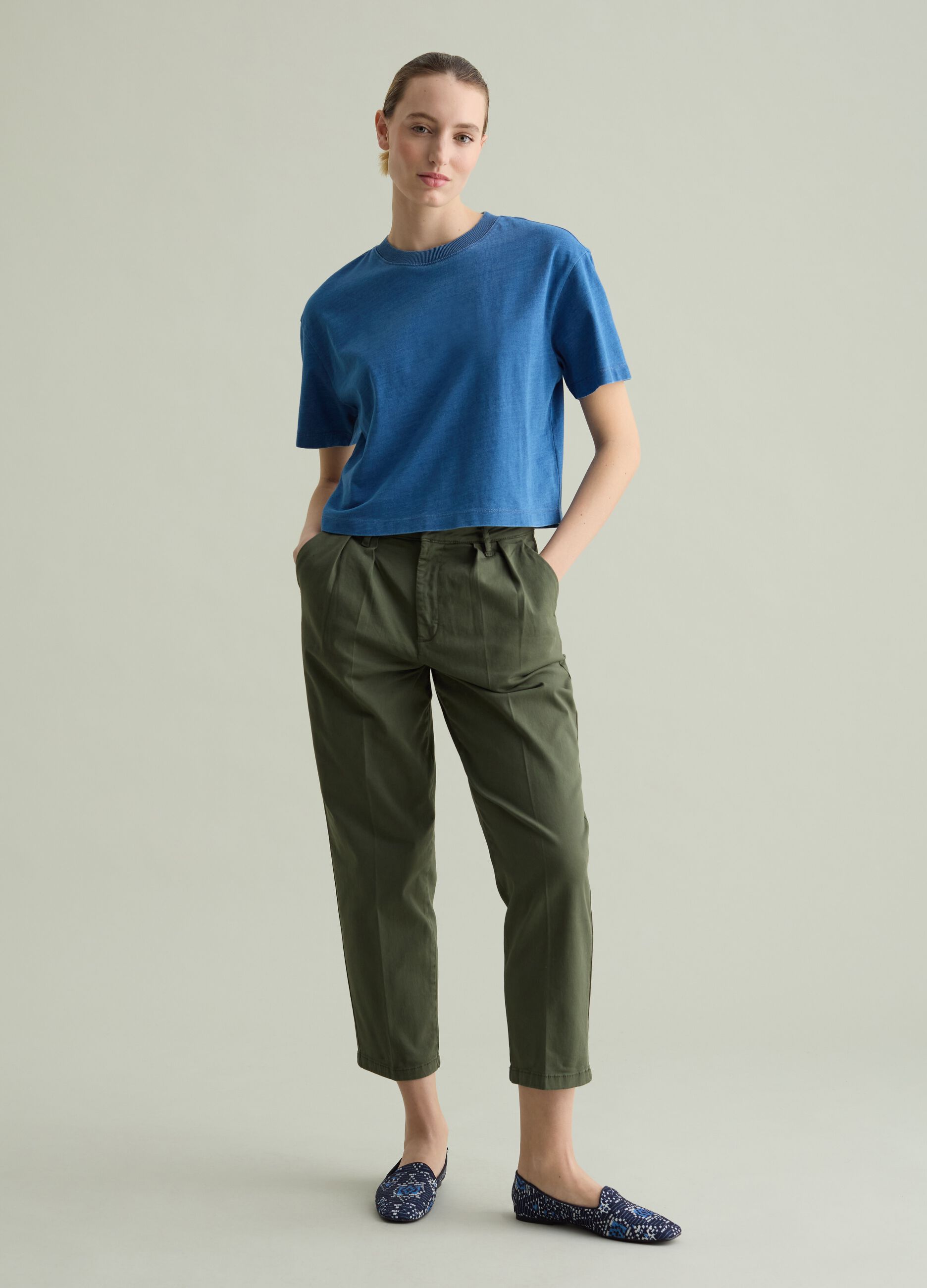 Boxy-fit T-shirt in cotton