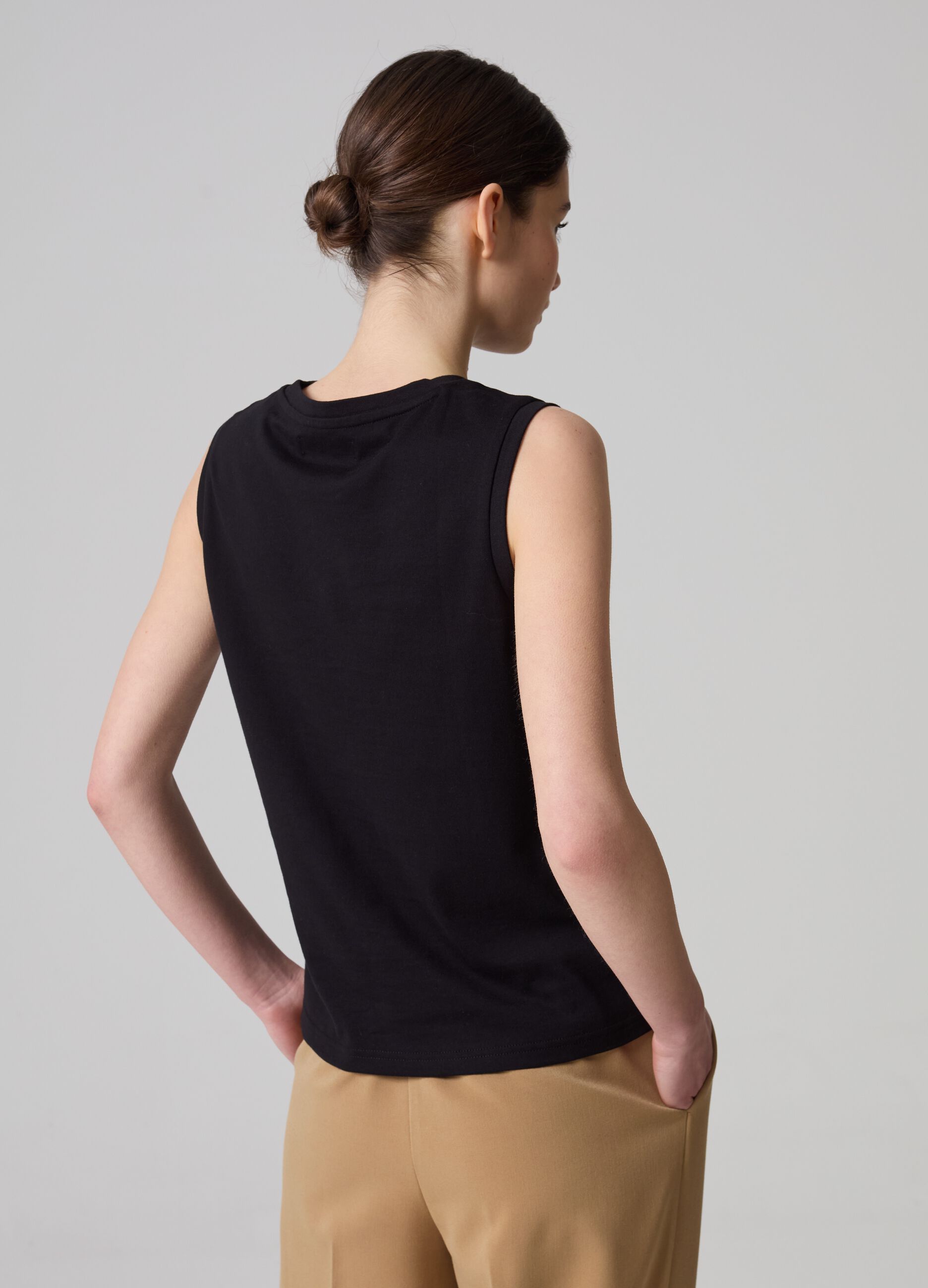 Contemporary sleeveless top