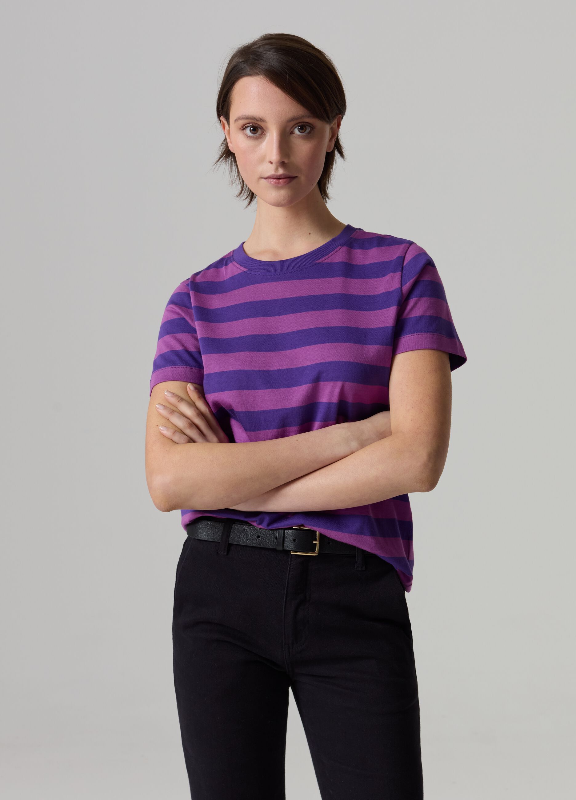 Striped cotton T-shirt_0