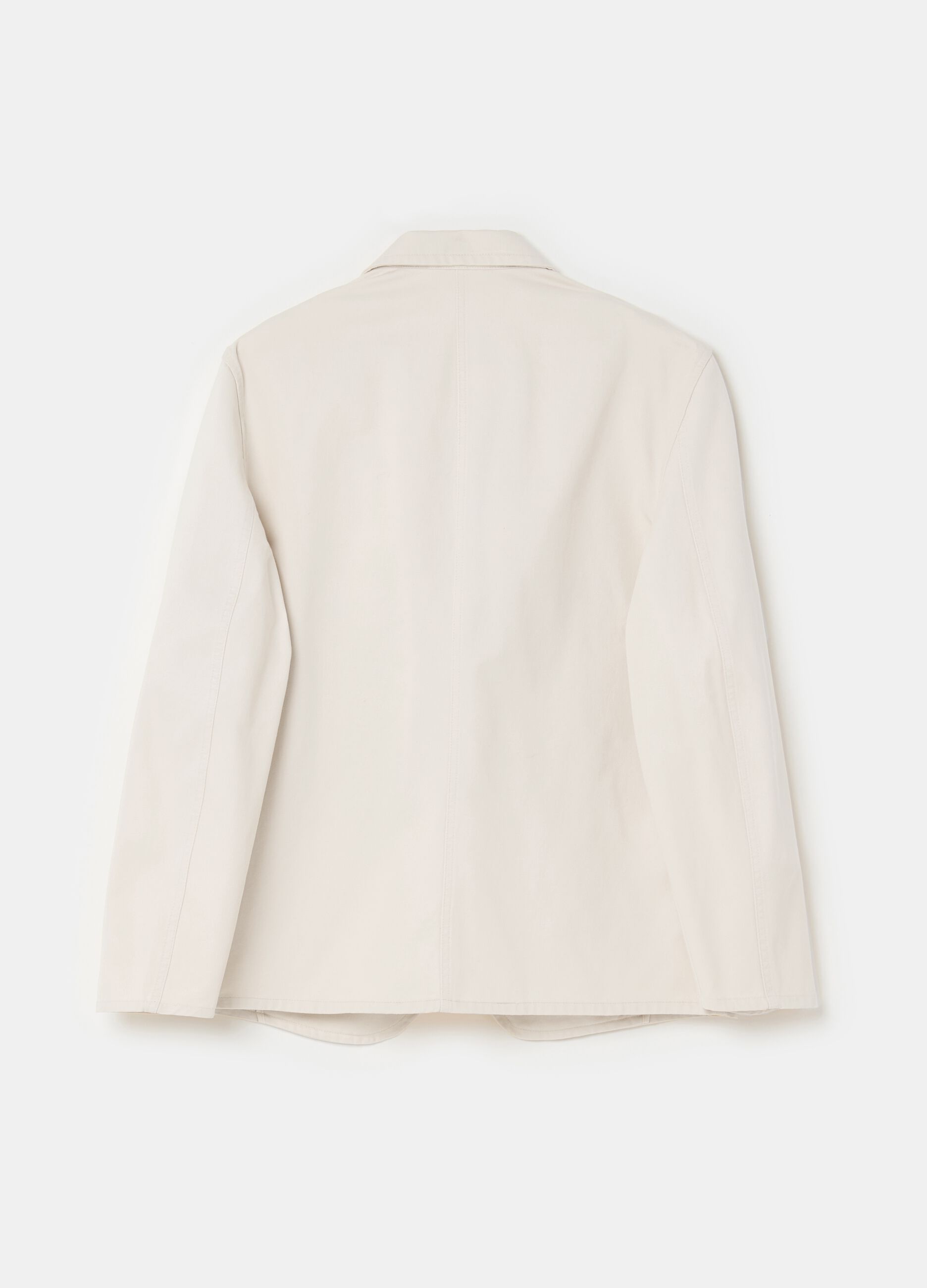 Selection single-breasted blazer in cotton