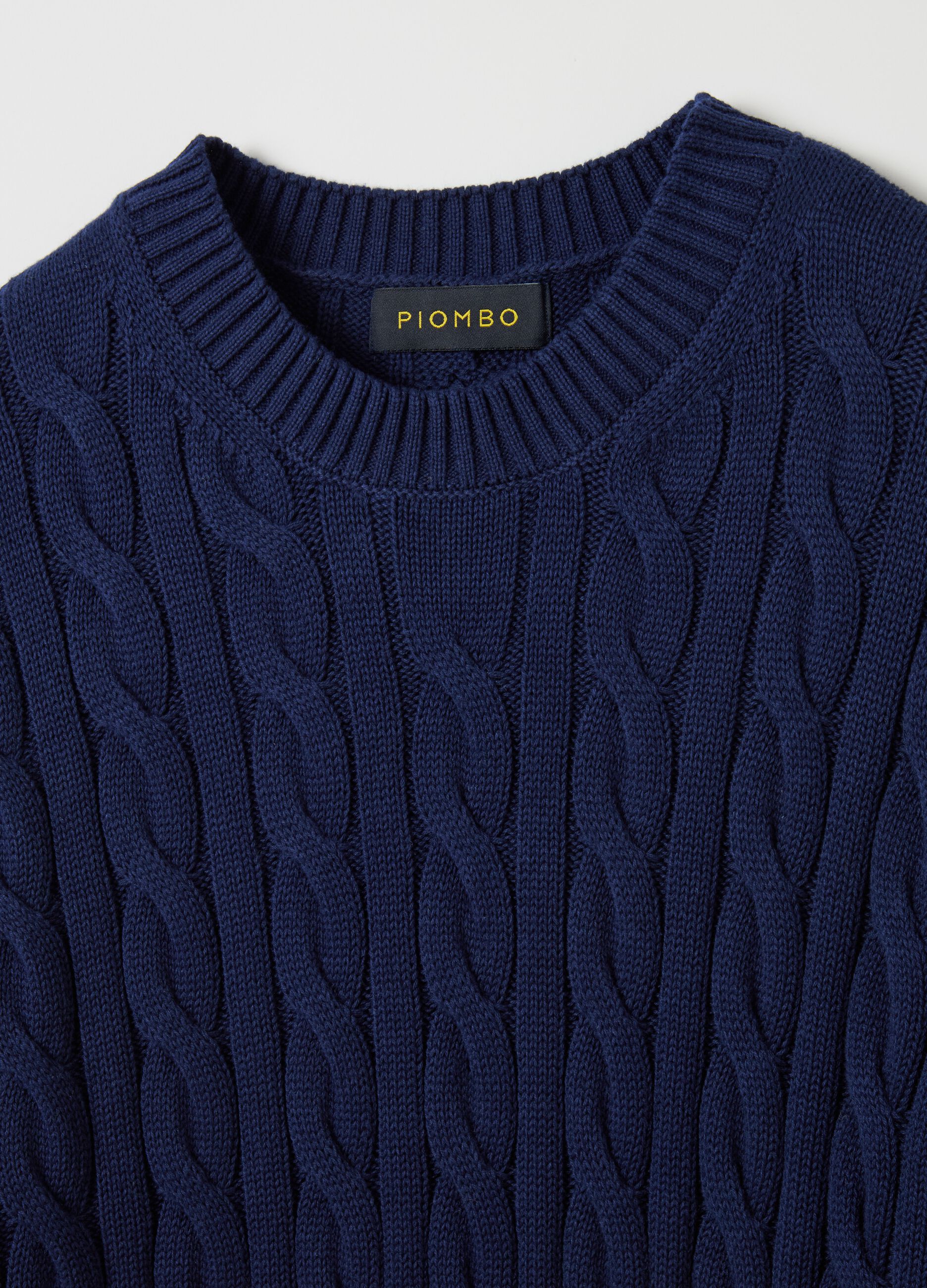 Pullover with cable-knit design