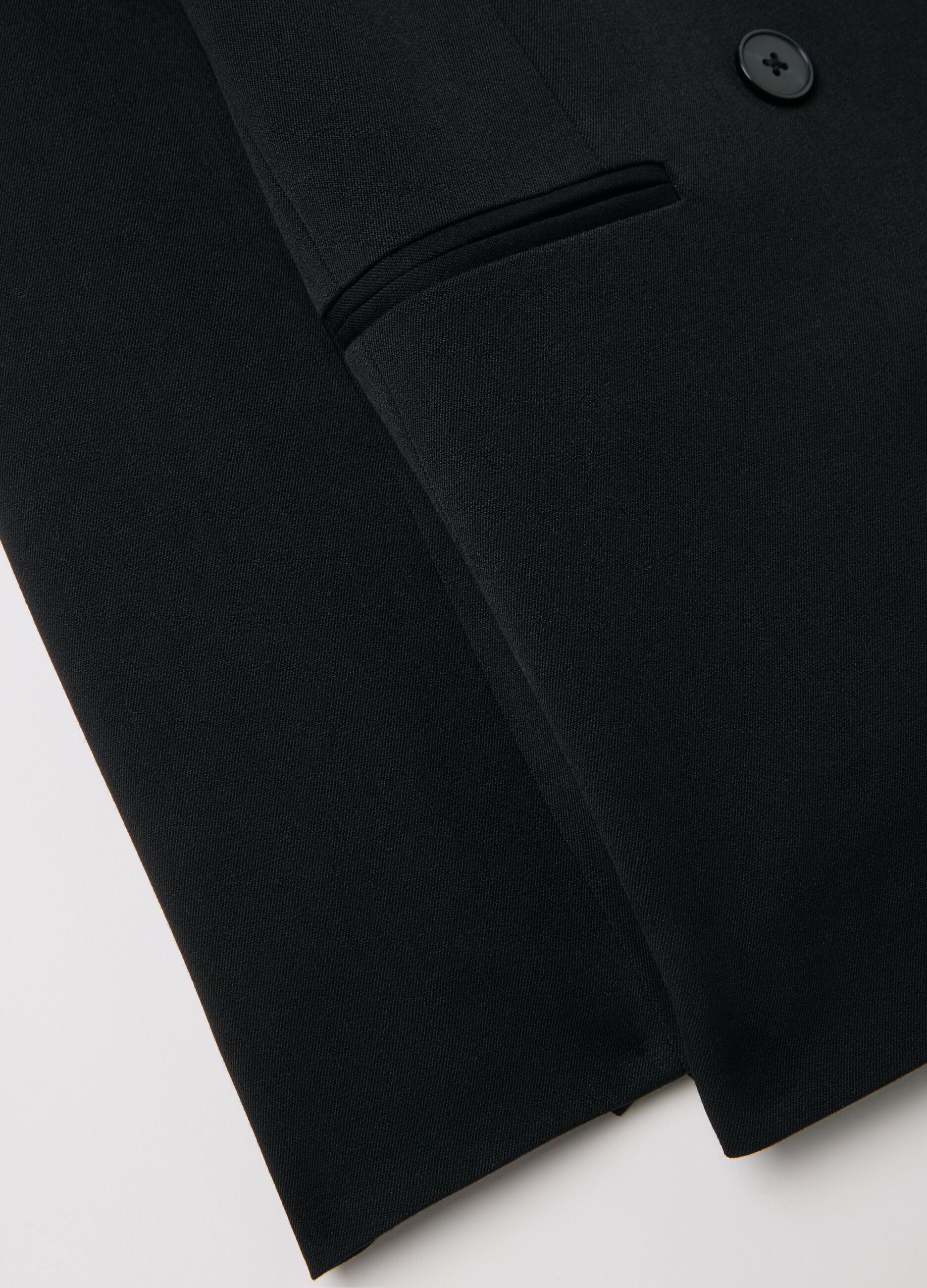 Solid colour double-breasted blazer