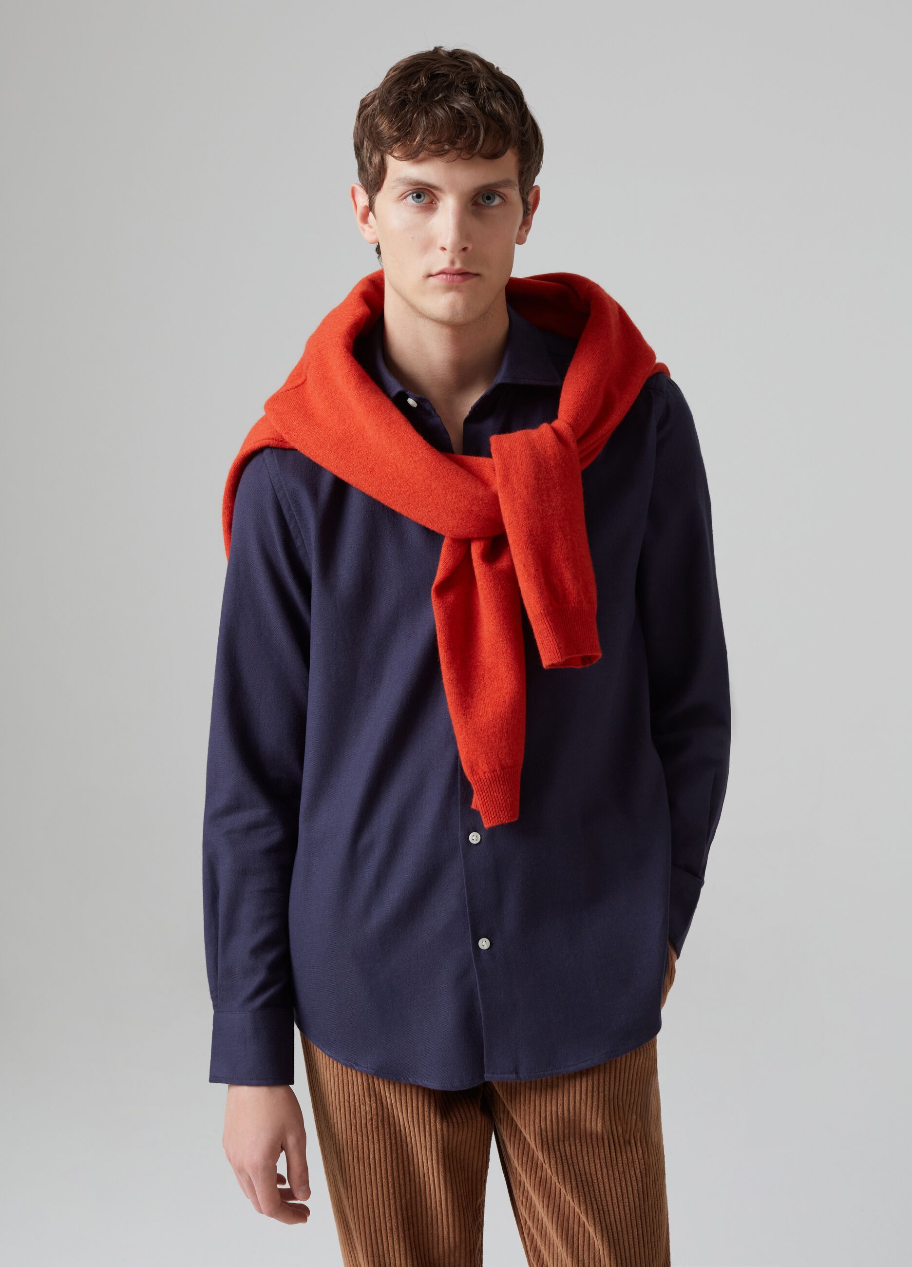 Mens solid shop red flannel shirt