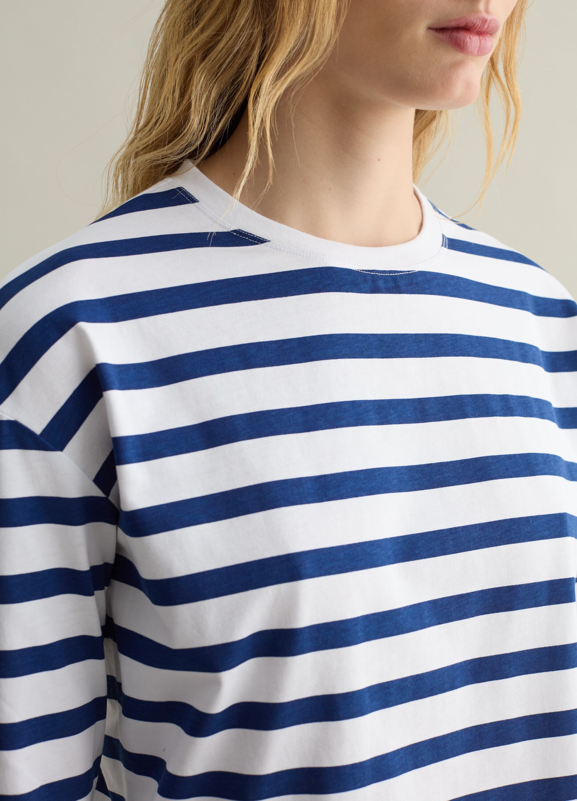 Boxy-fit striped T-shirt