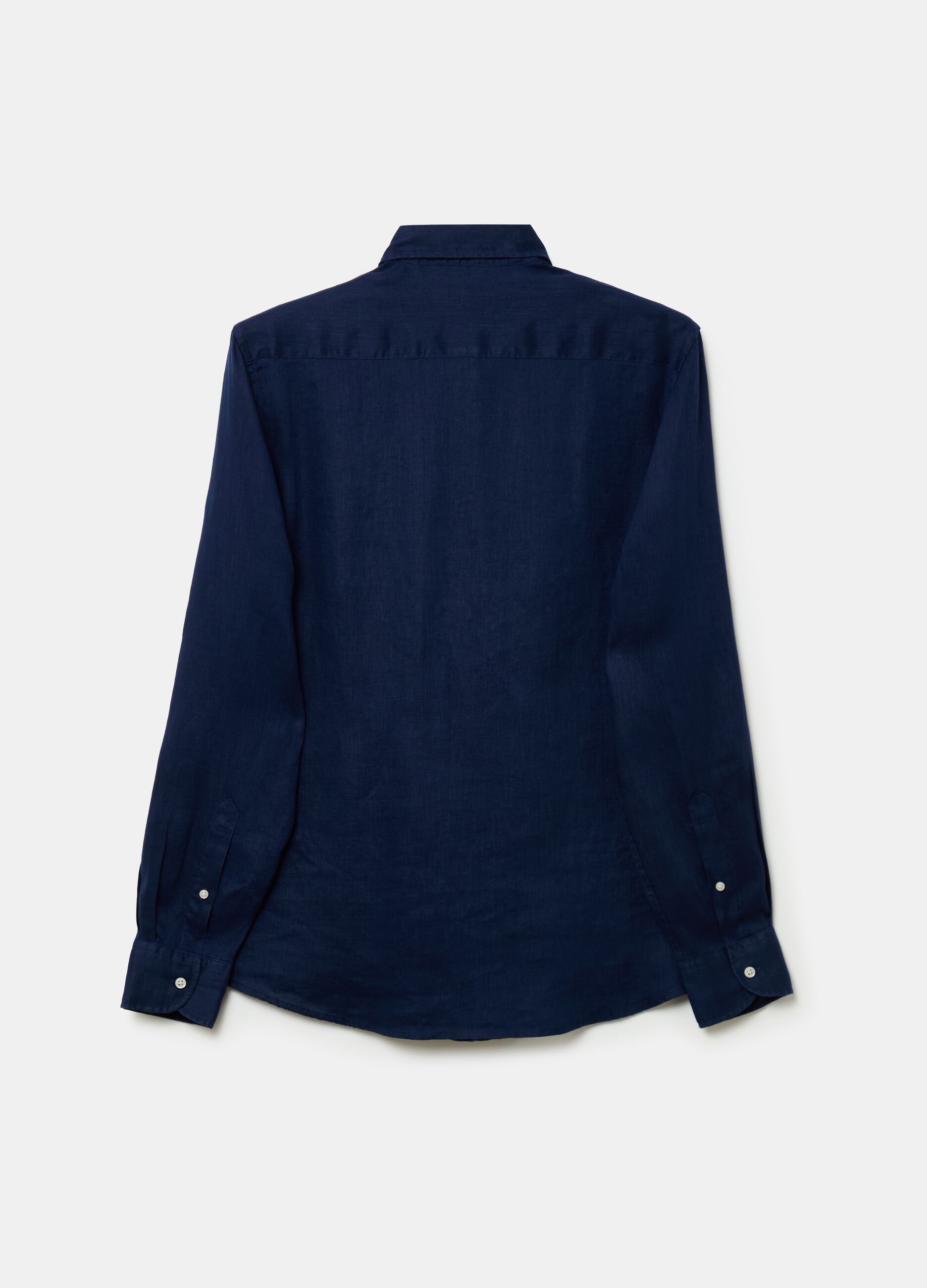 Camisa de lino color liso_4