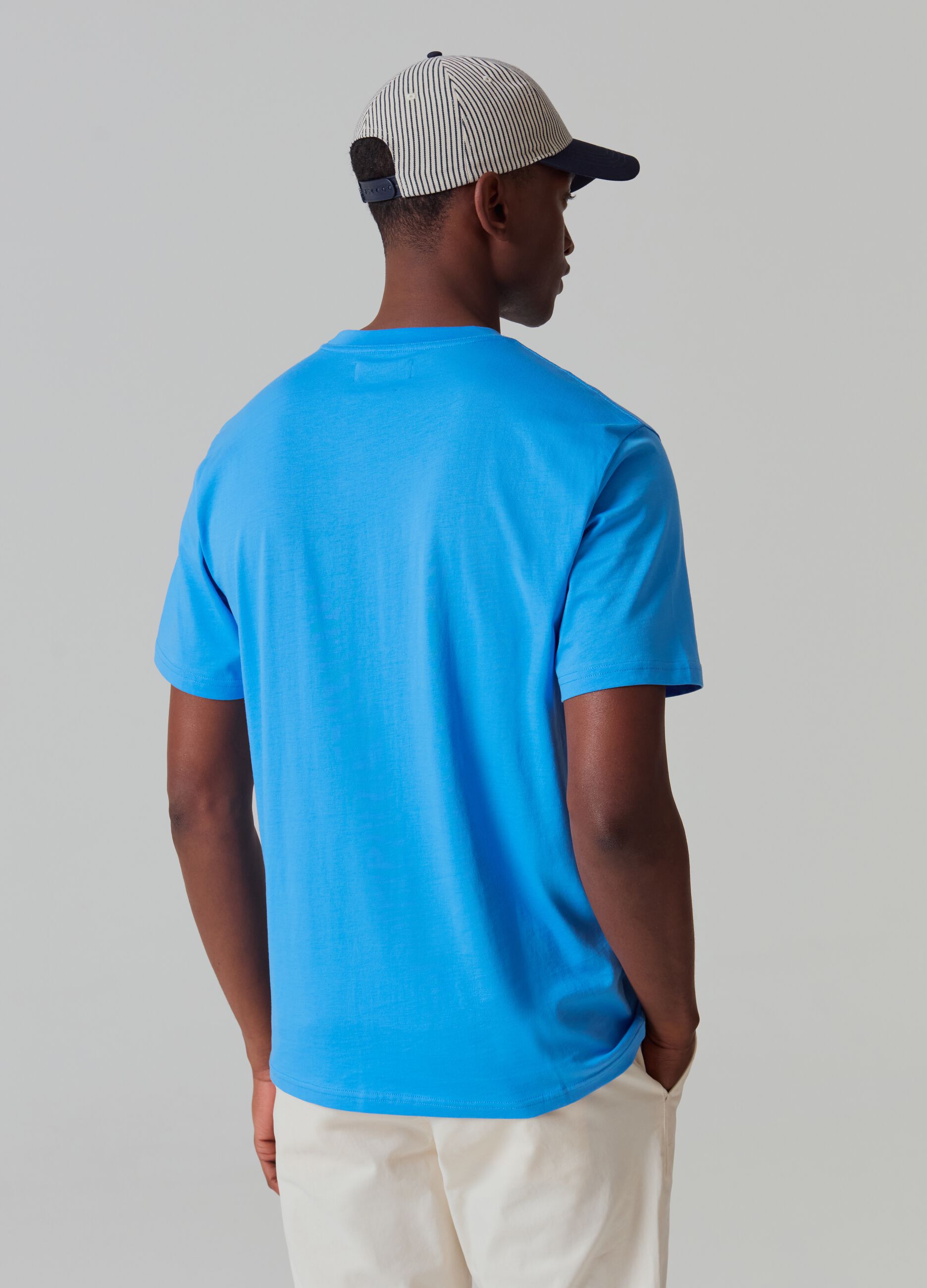 Supima cotton T-shirt with round neck