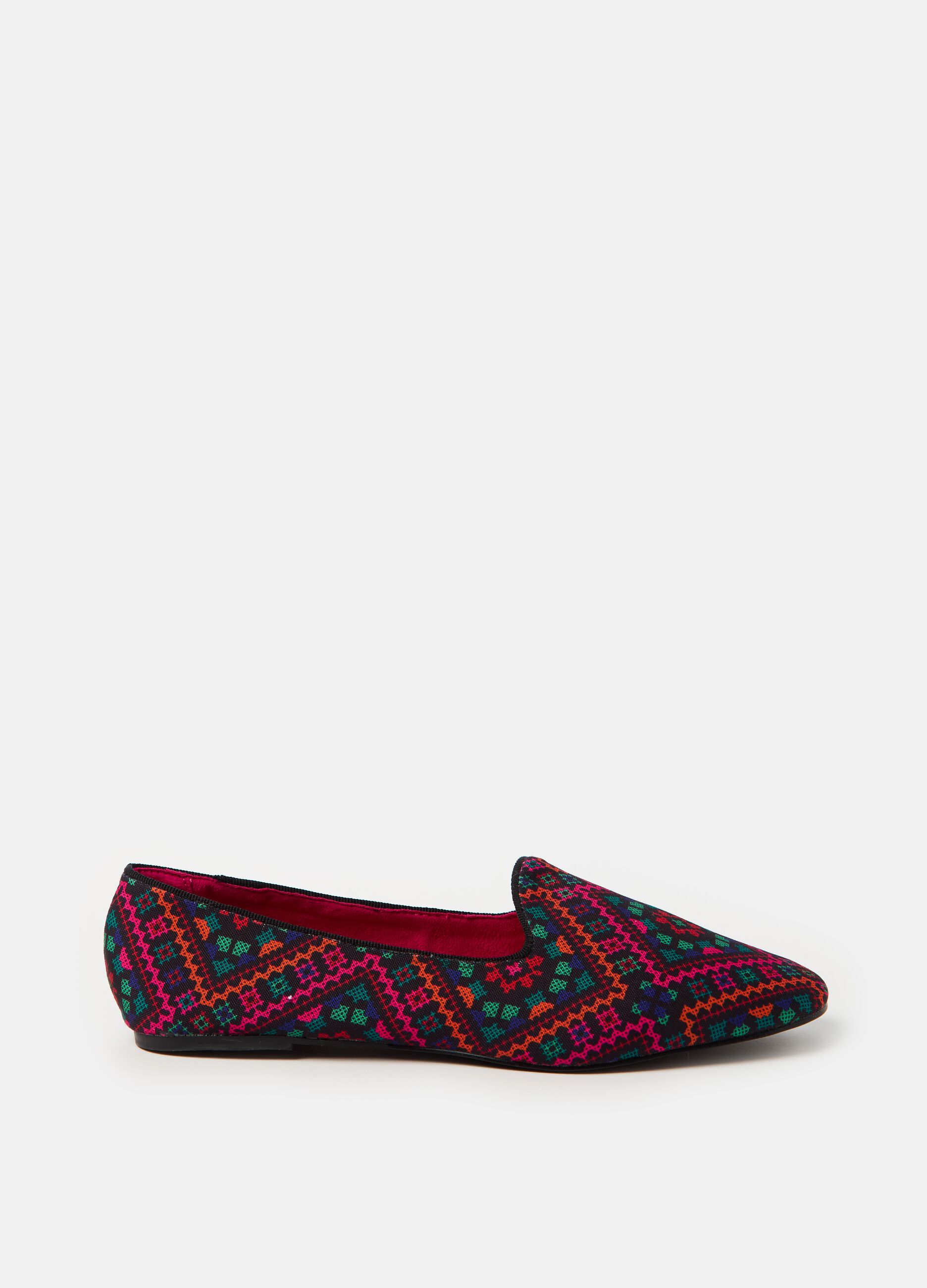 Slipper shoes with geometric pattern_0