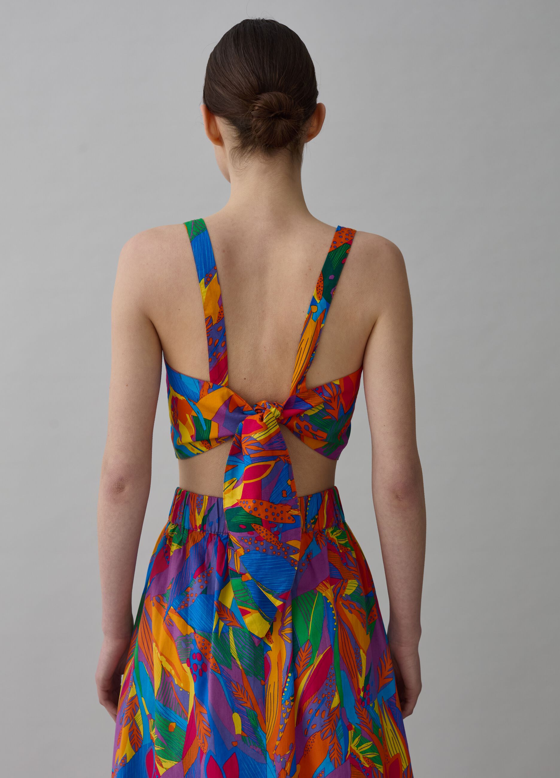 Crop top with tropical foliage print_2