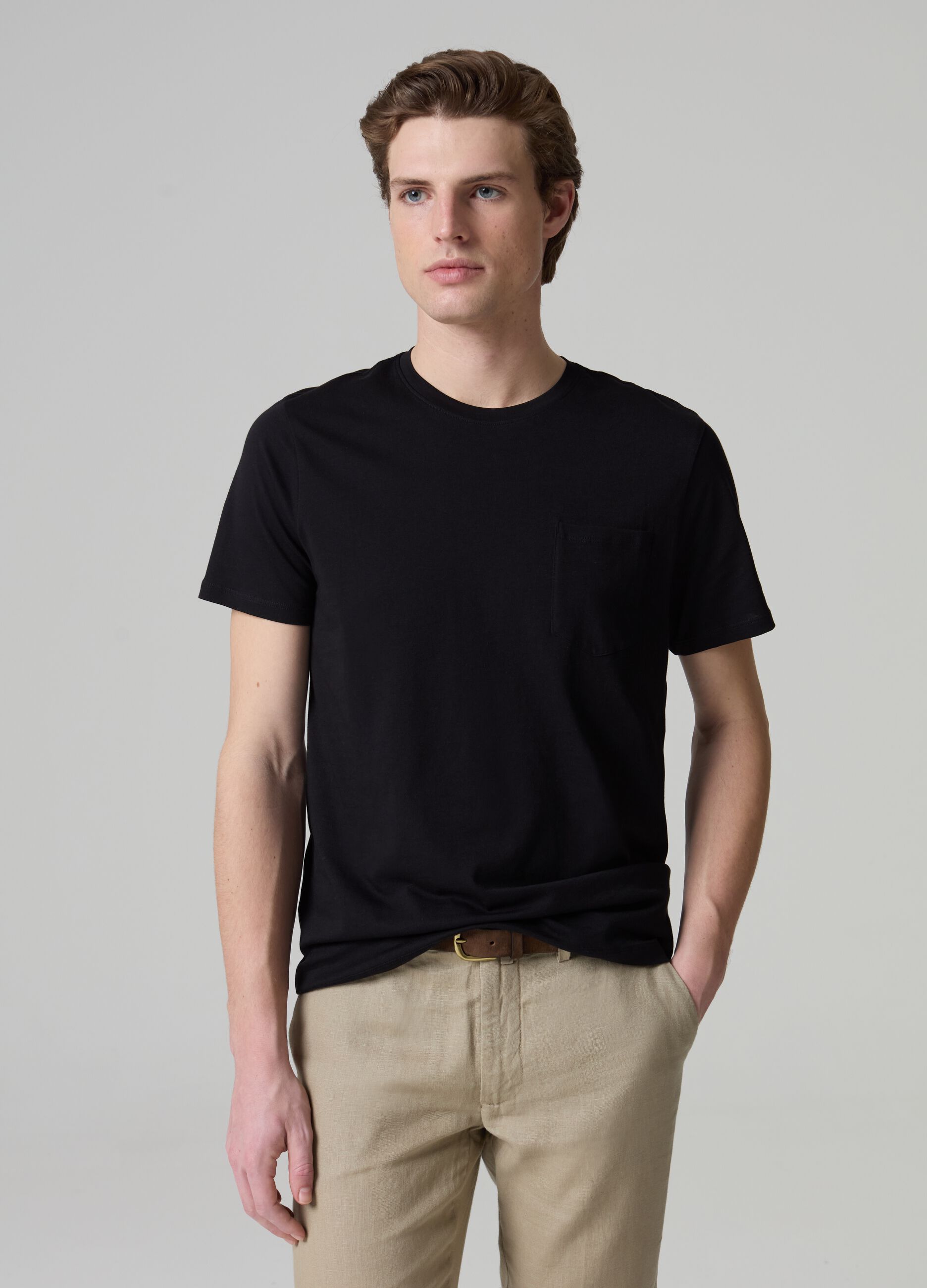 Supima cotton T-shirt with pocket_1
