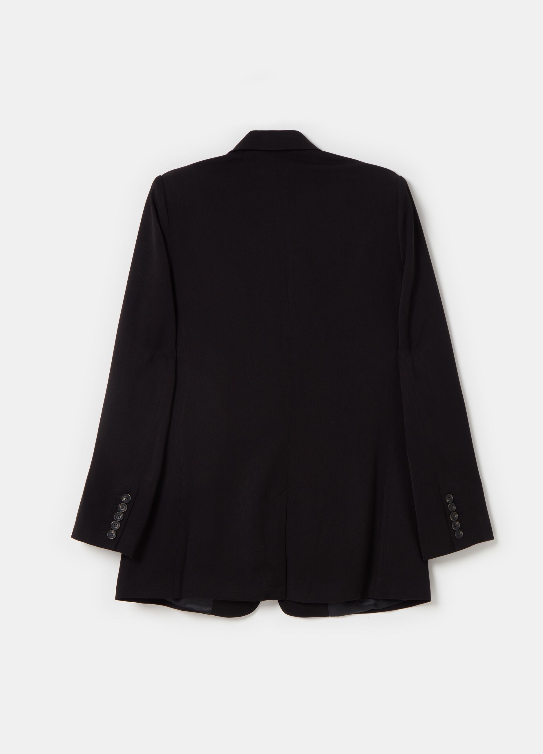 Contemporary solid colour single-breasted blazer