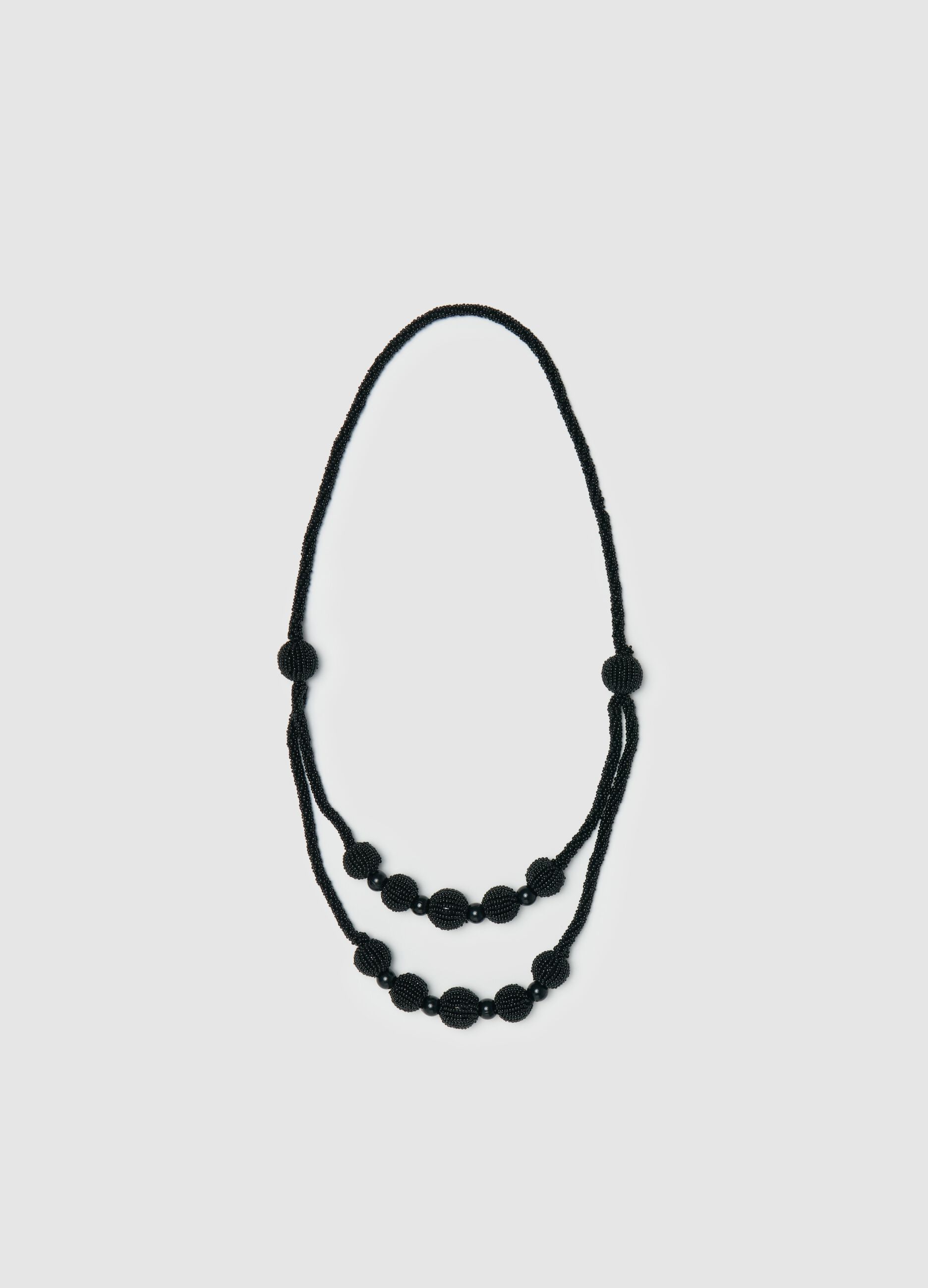 Collar largo doble vuelta con cuentas