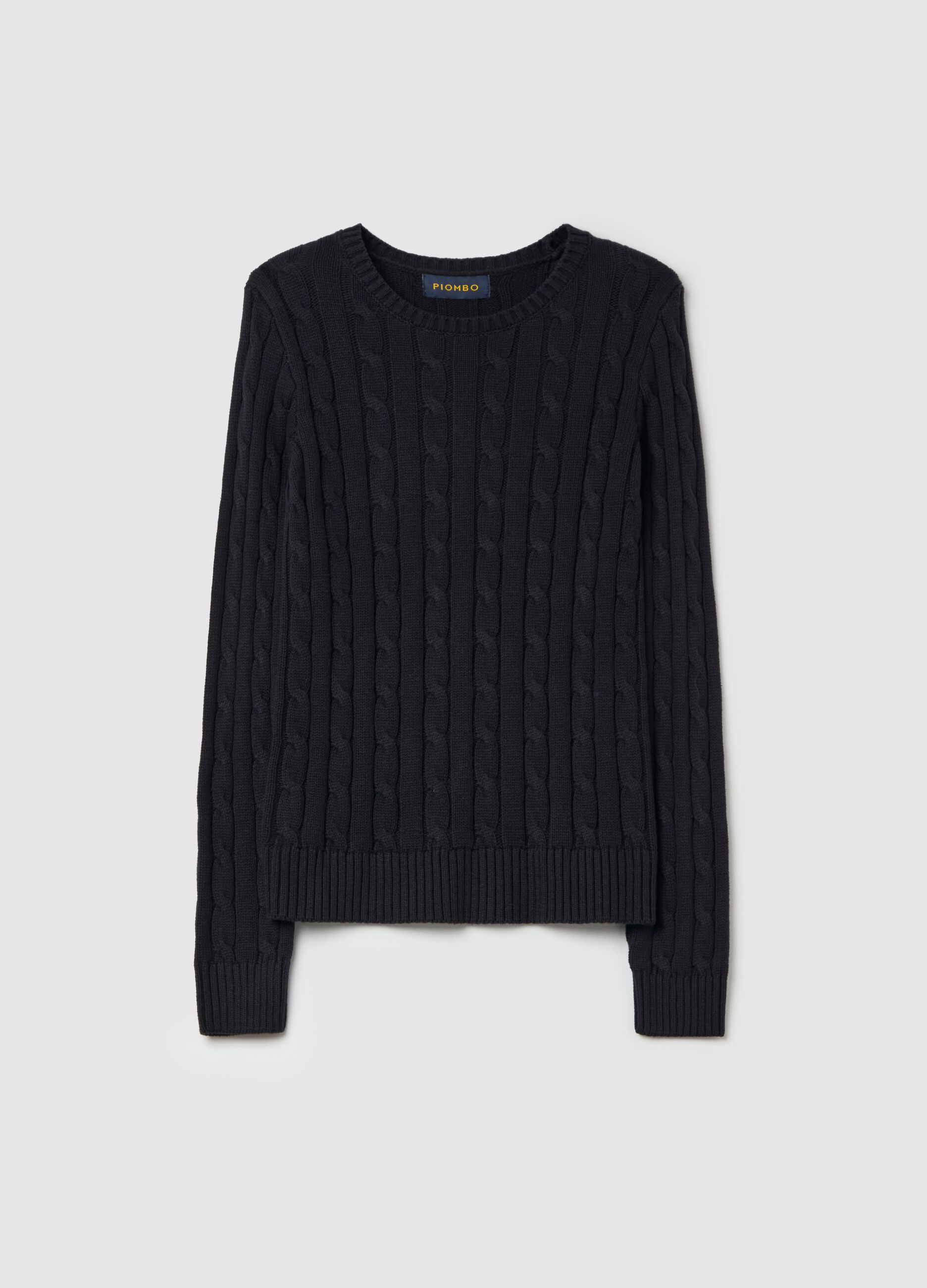 Ribbed pullover with cable-knit design_4
