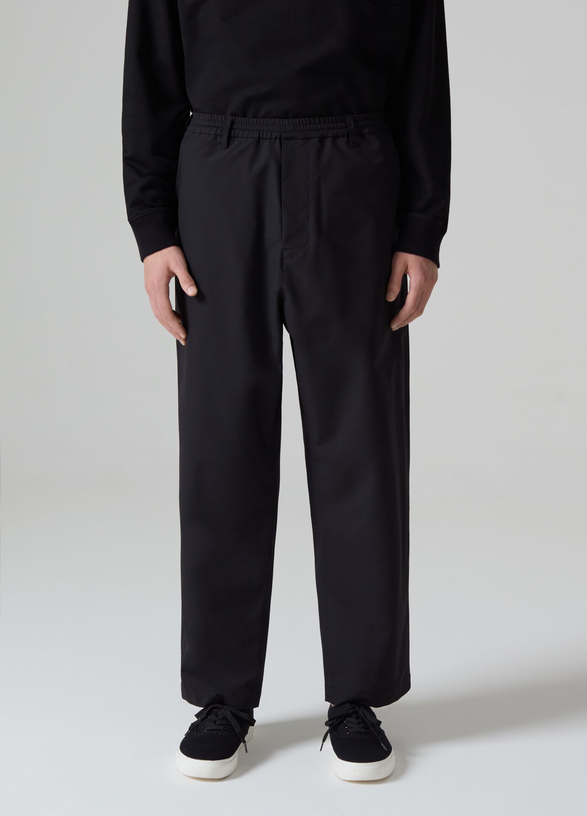 PIOMBO Selection straight-fit trousers in technical fabric