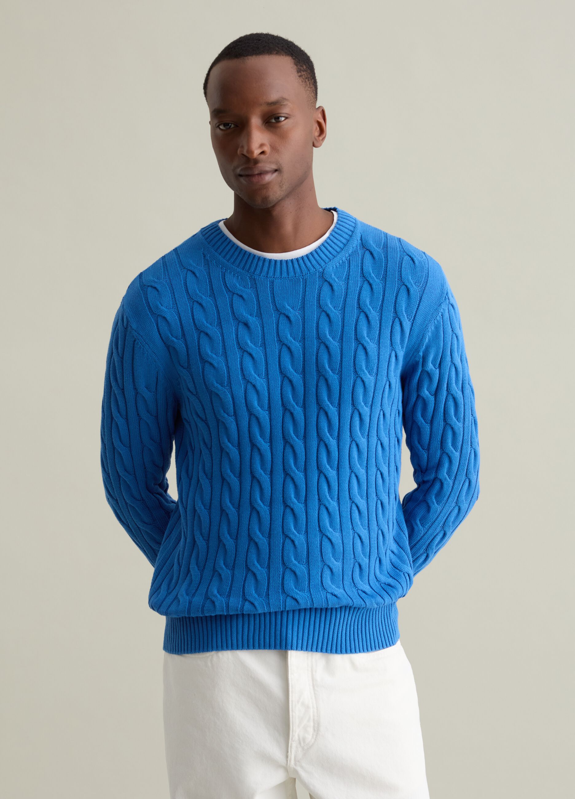 Jersey de punto trenzado