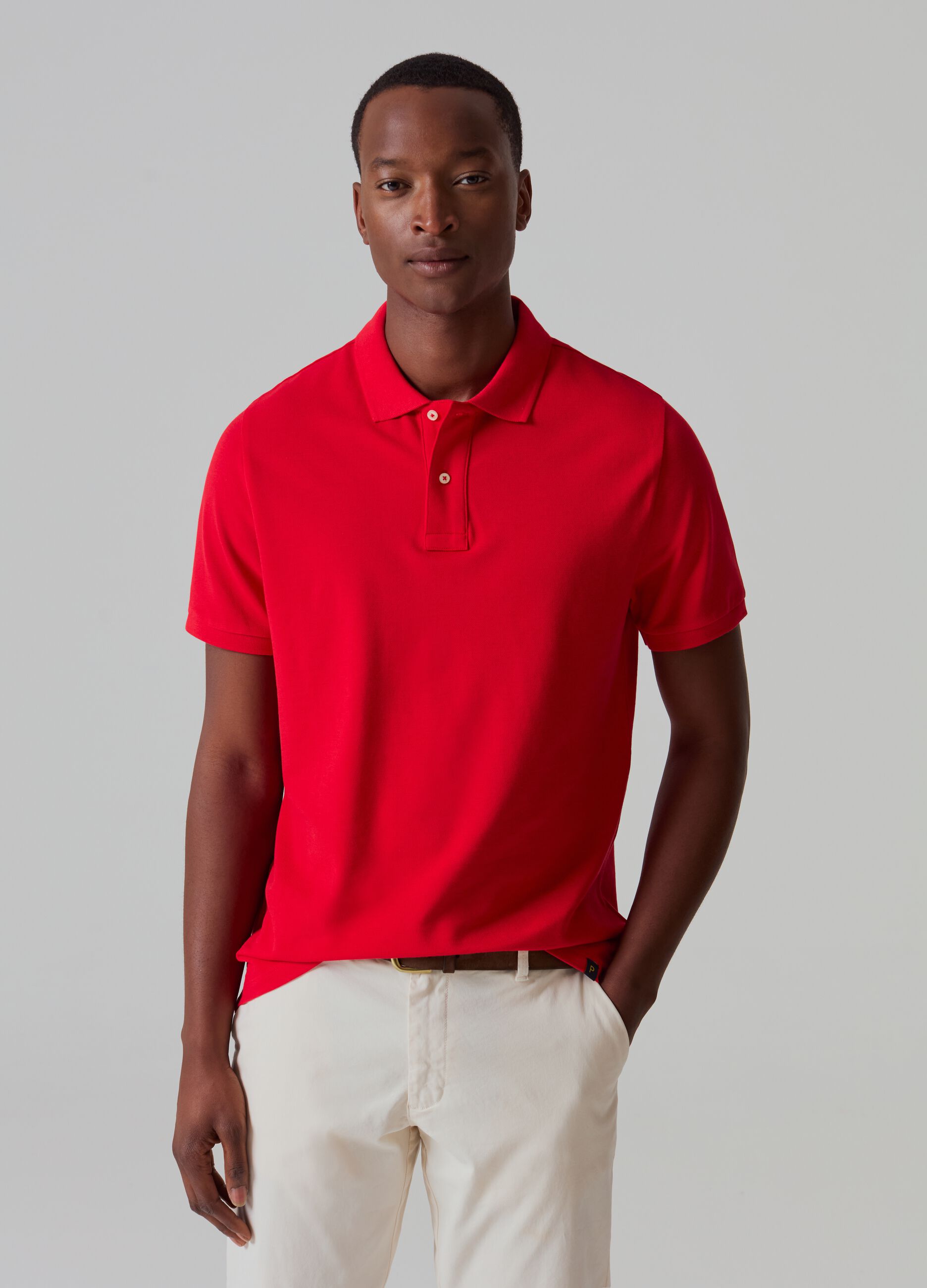 Supima cotton piquet polo shirt_0