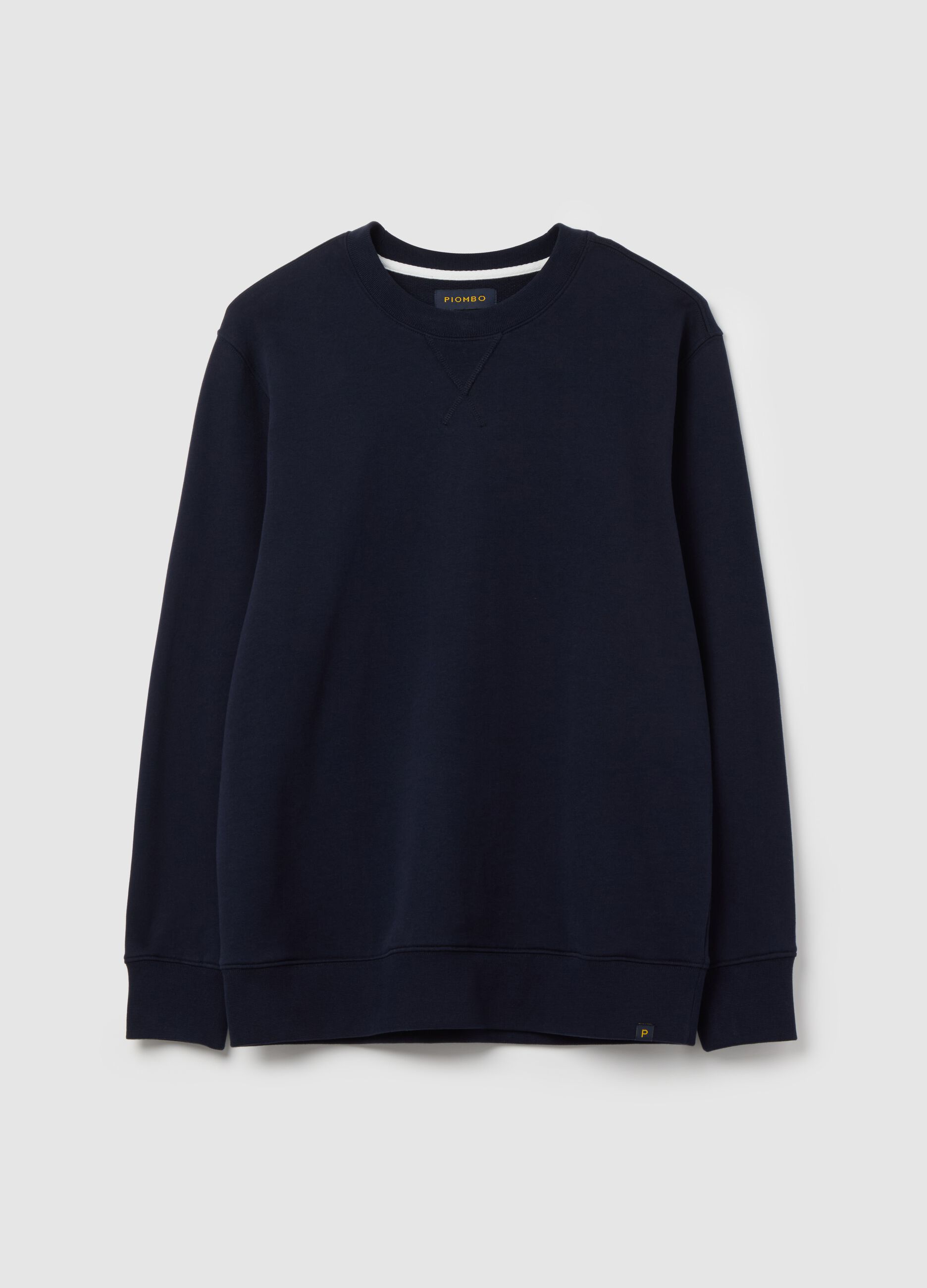 Sudadera cuello redondo con detalle cosido