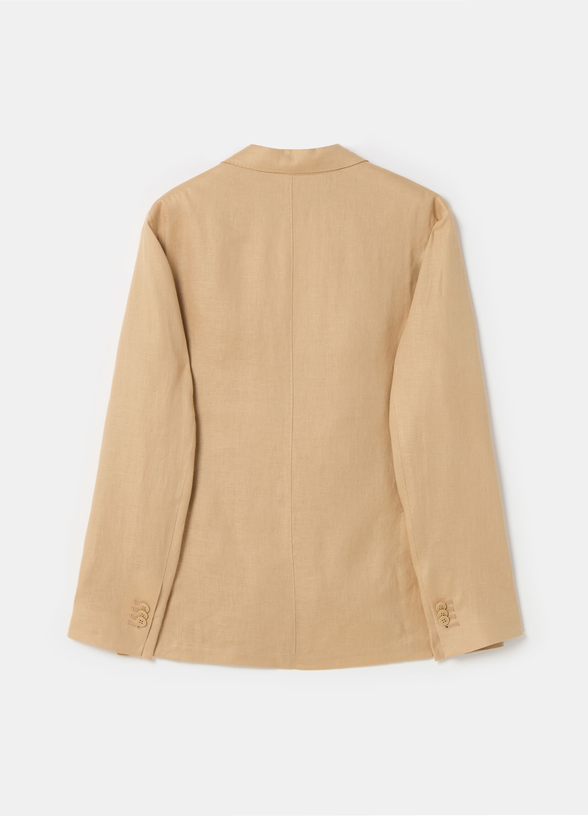 Contemporary single-breasted blazer in linen_4