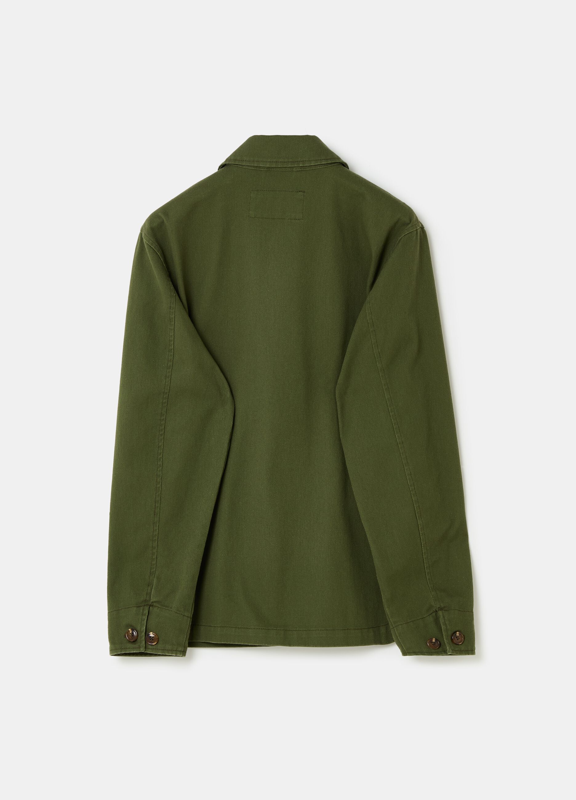 Cotton shacket with pockets