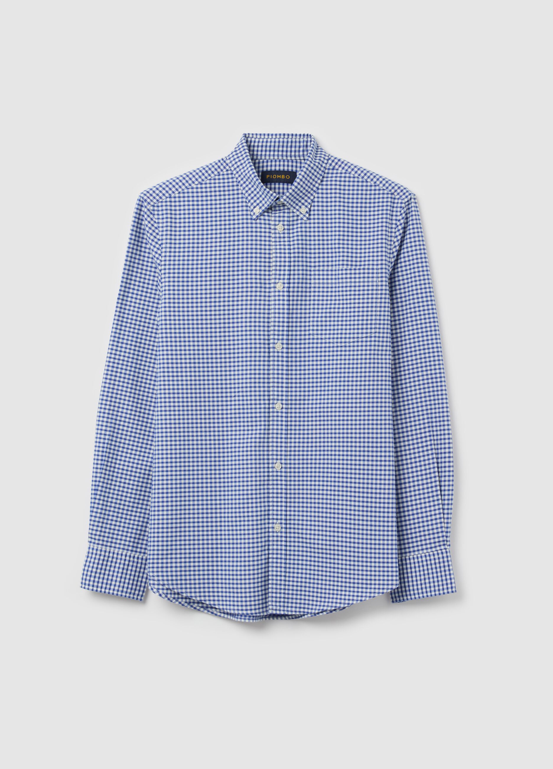 Camisa de algodón oxford de cuadritos