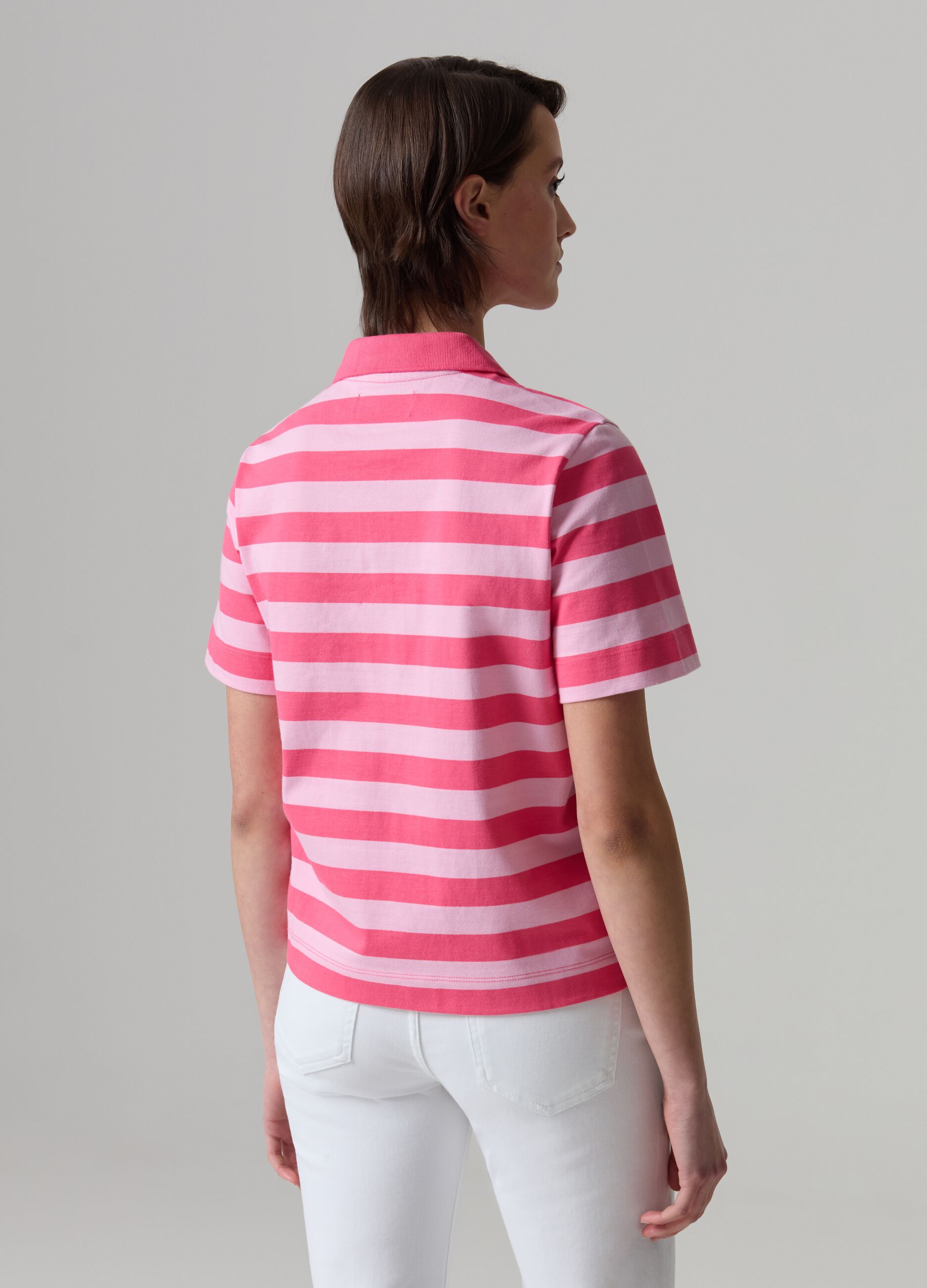 Striped cotton polo shirt_2