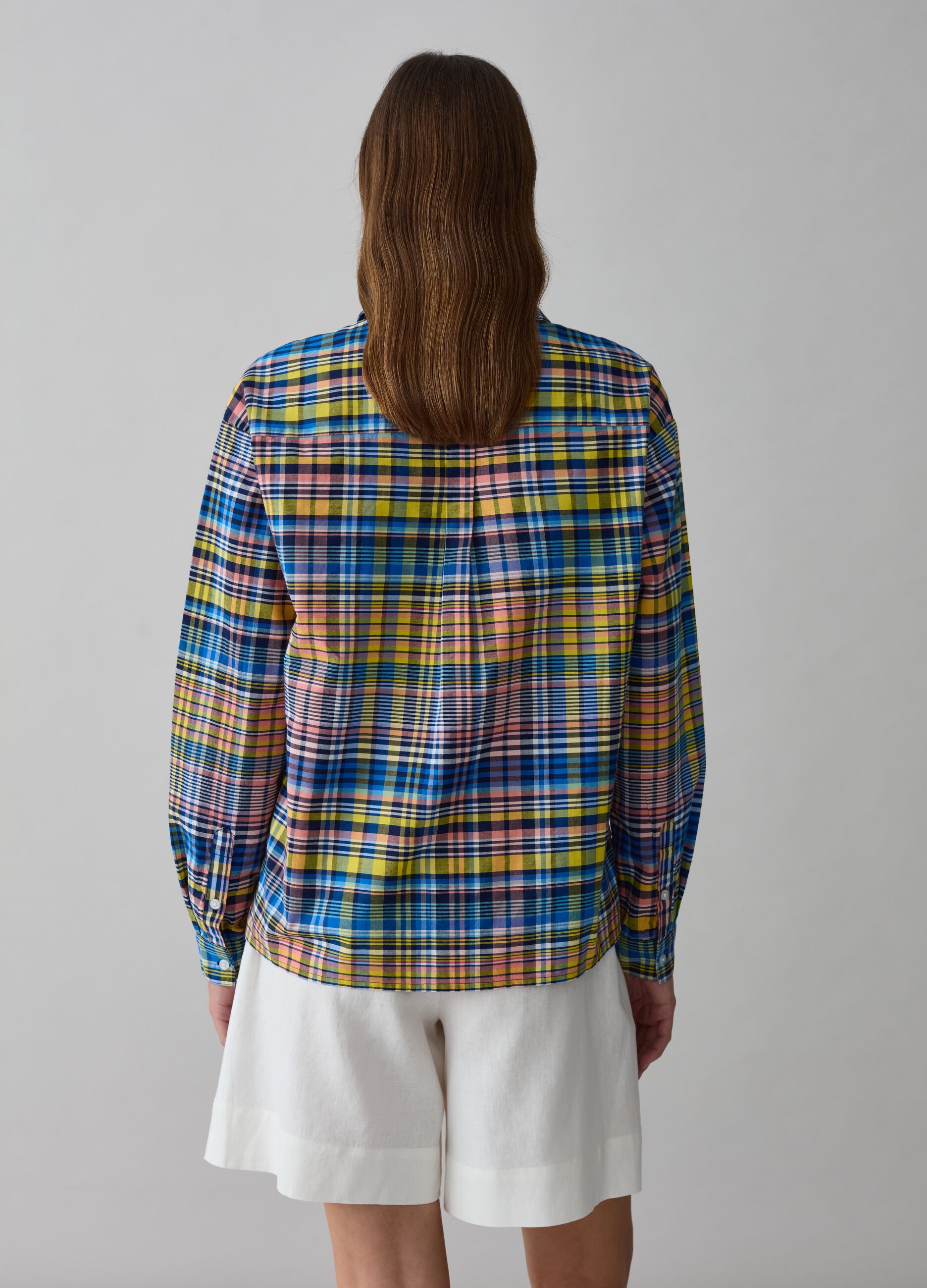 Check pattern cotton shirt_2
