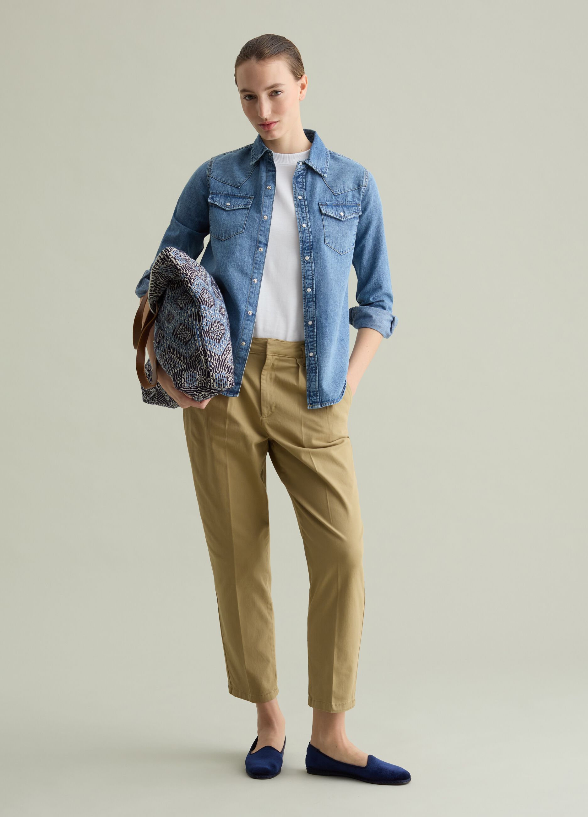 Western shirt in denim