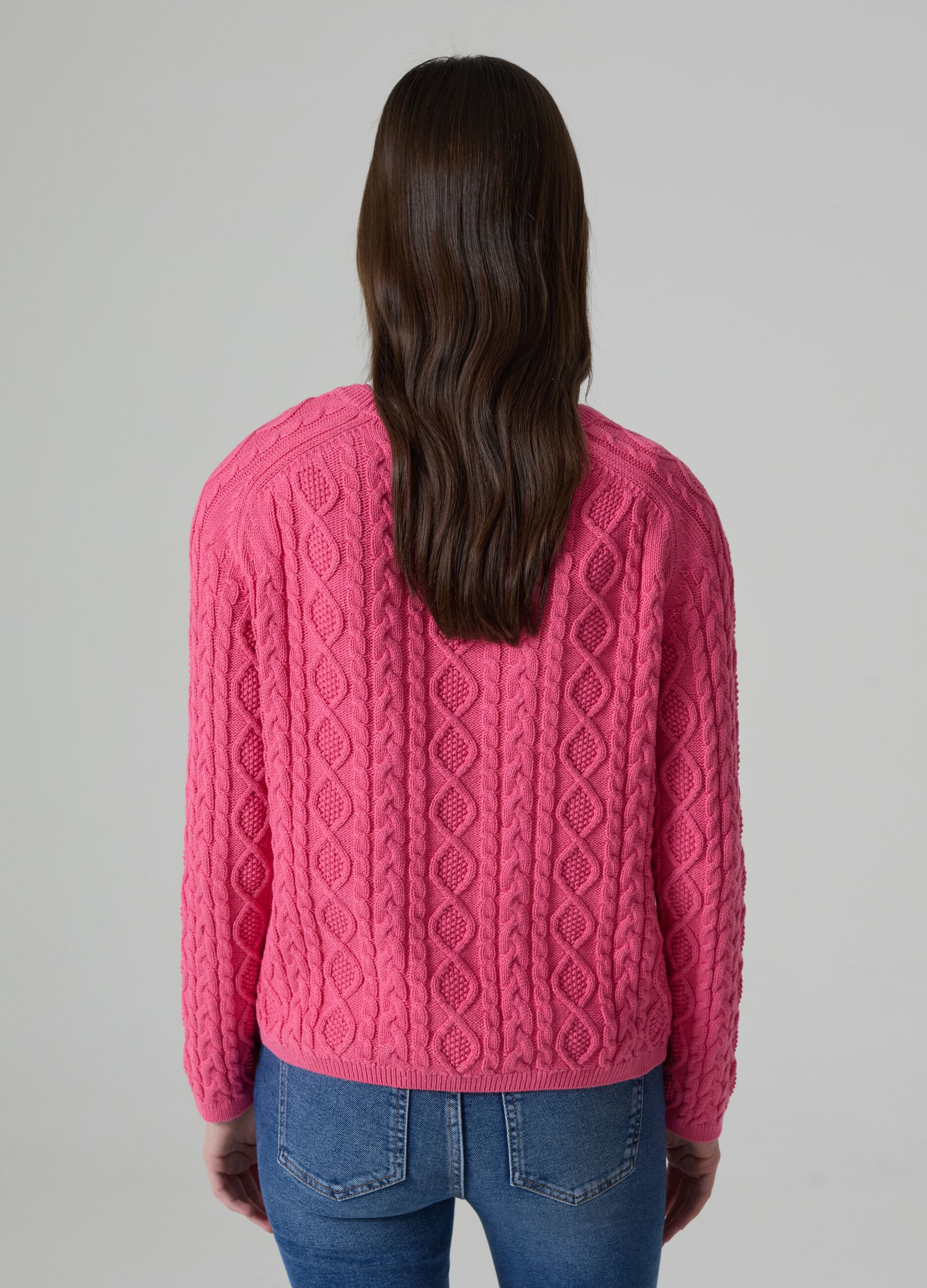 Pullover with woven design_1