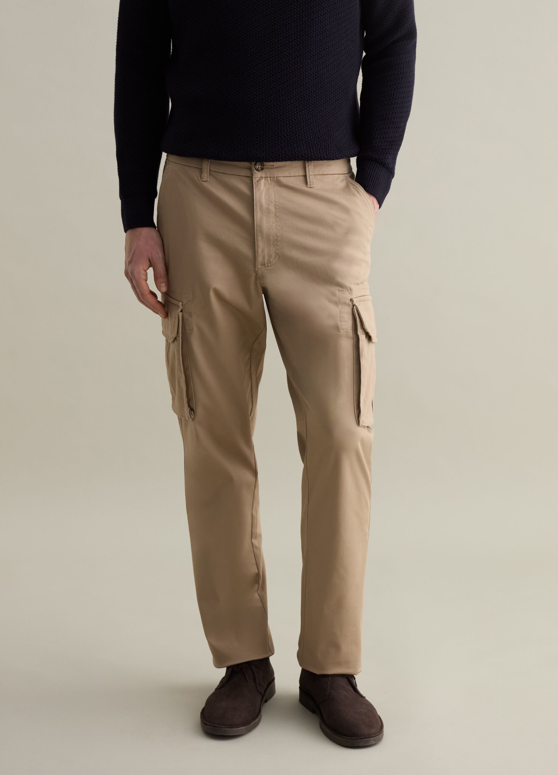 Cargo trousers in stretch cotton_1