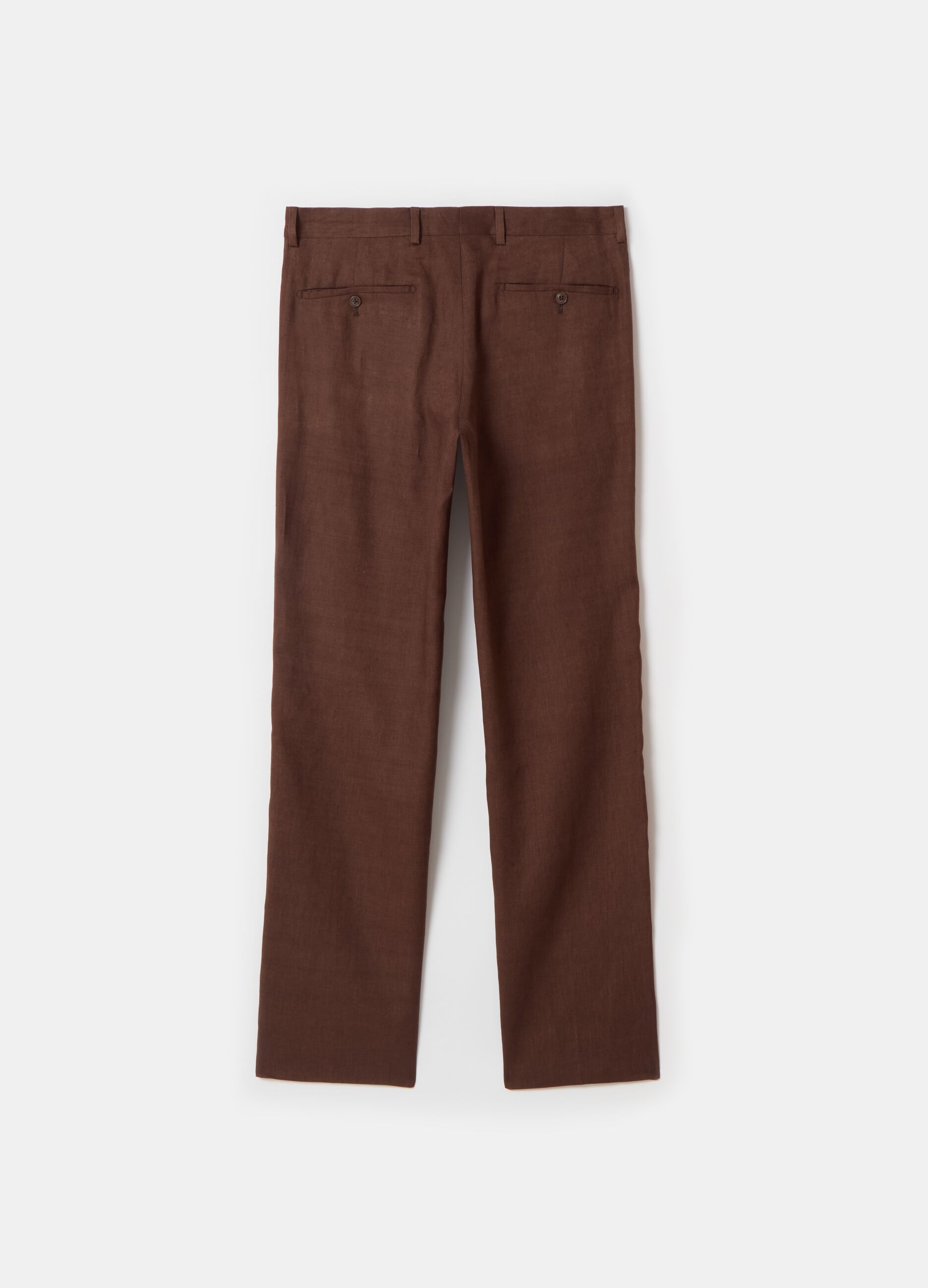Contemporary chino trousers in linen_4