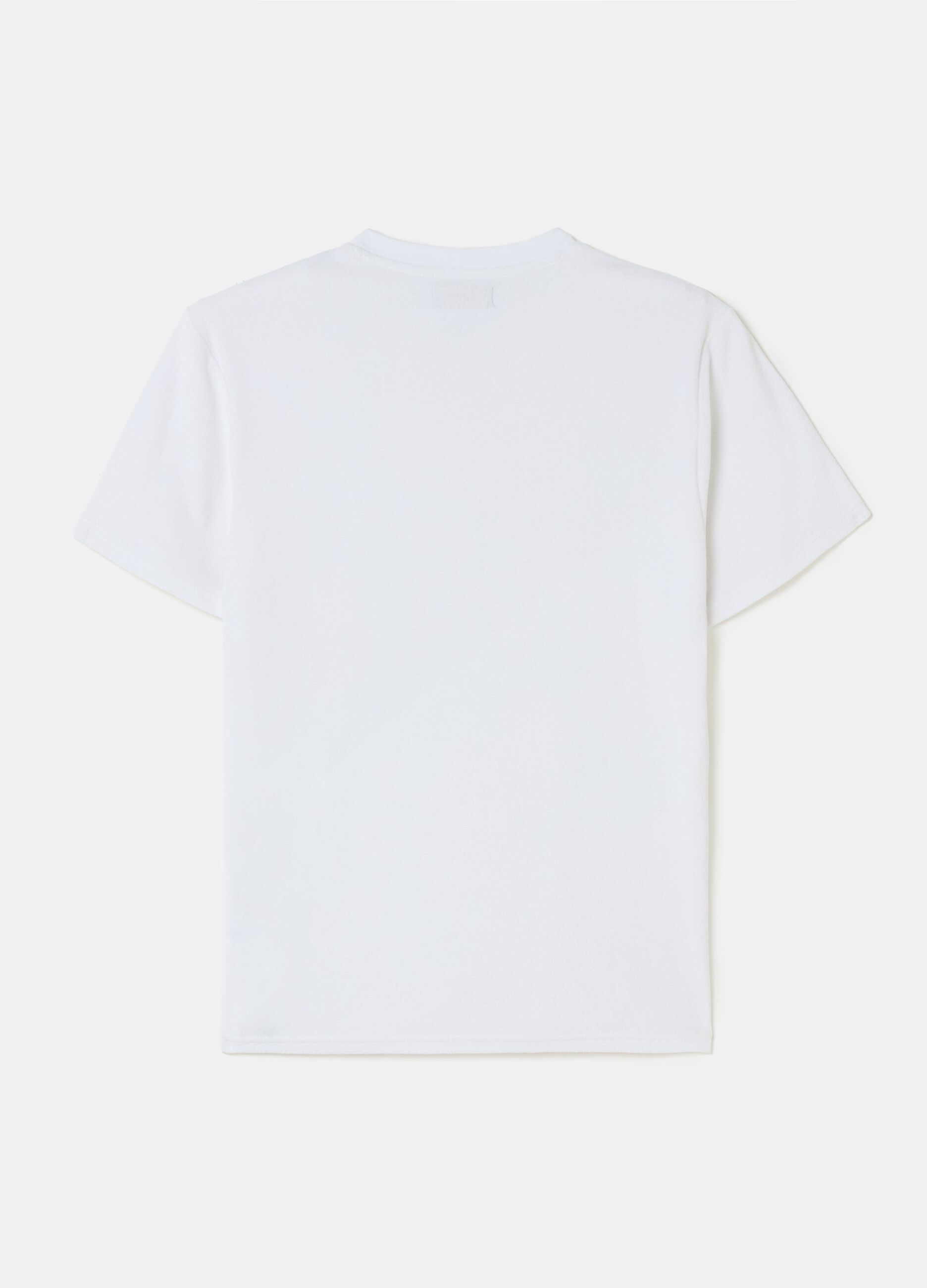 Reverse French terry T-shirt with pocket_4
