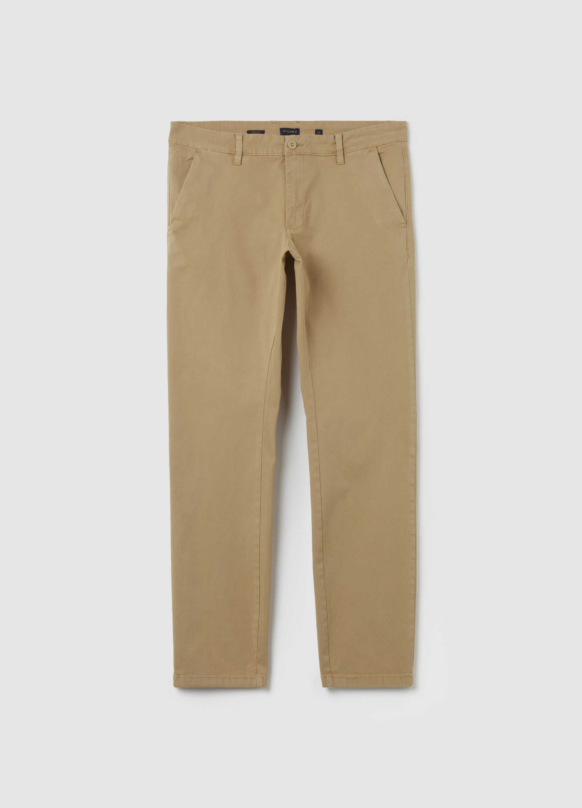 Man's Stretch cotton chino trousers | PIOMBO