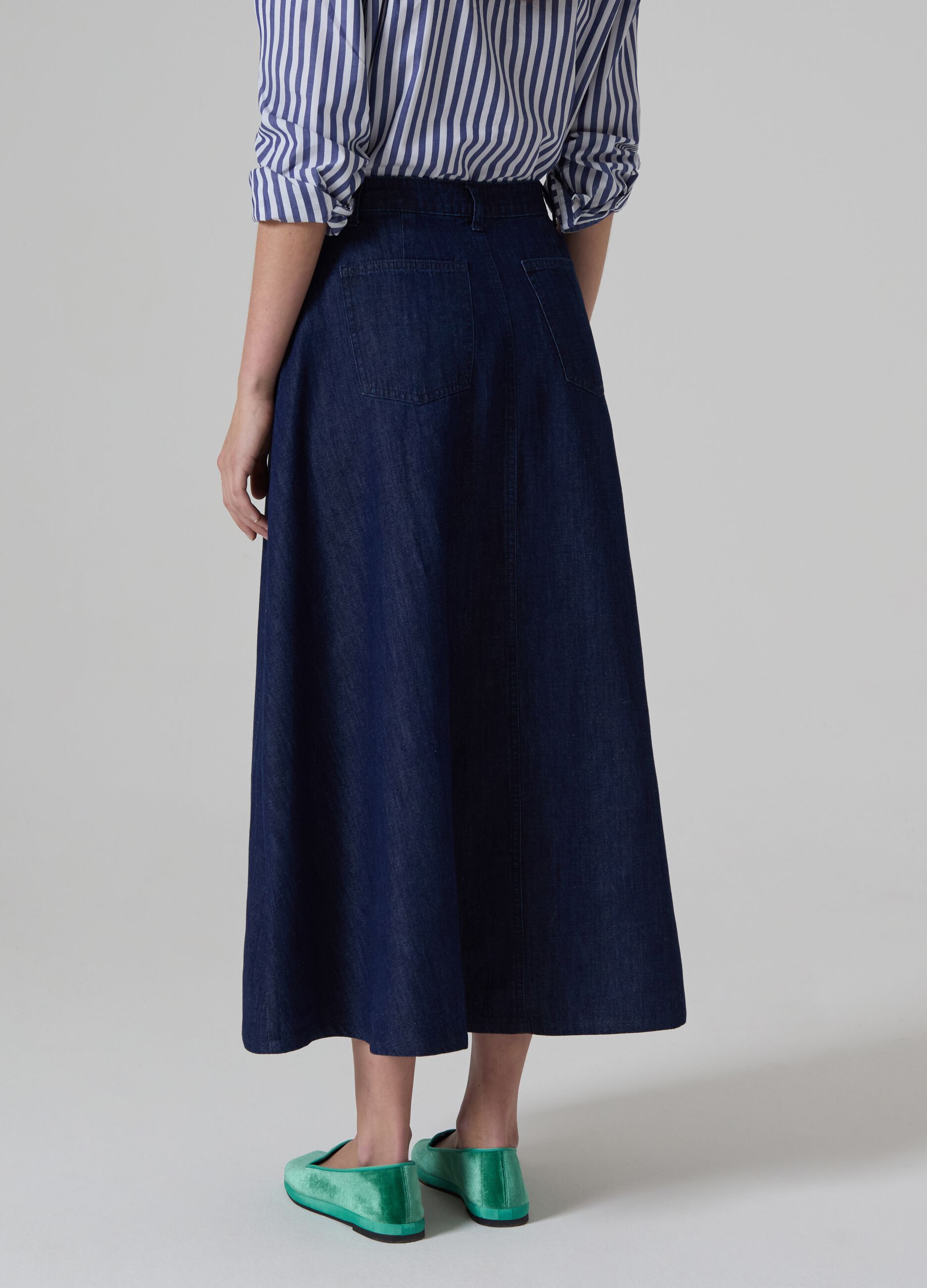 Full midi skirt in denim_2