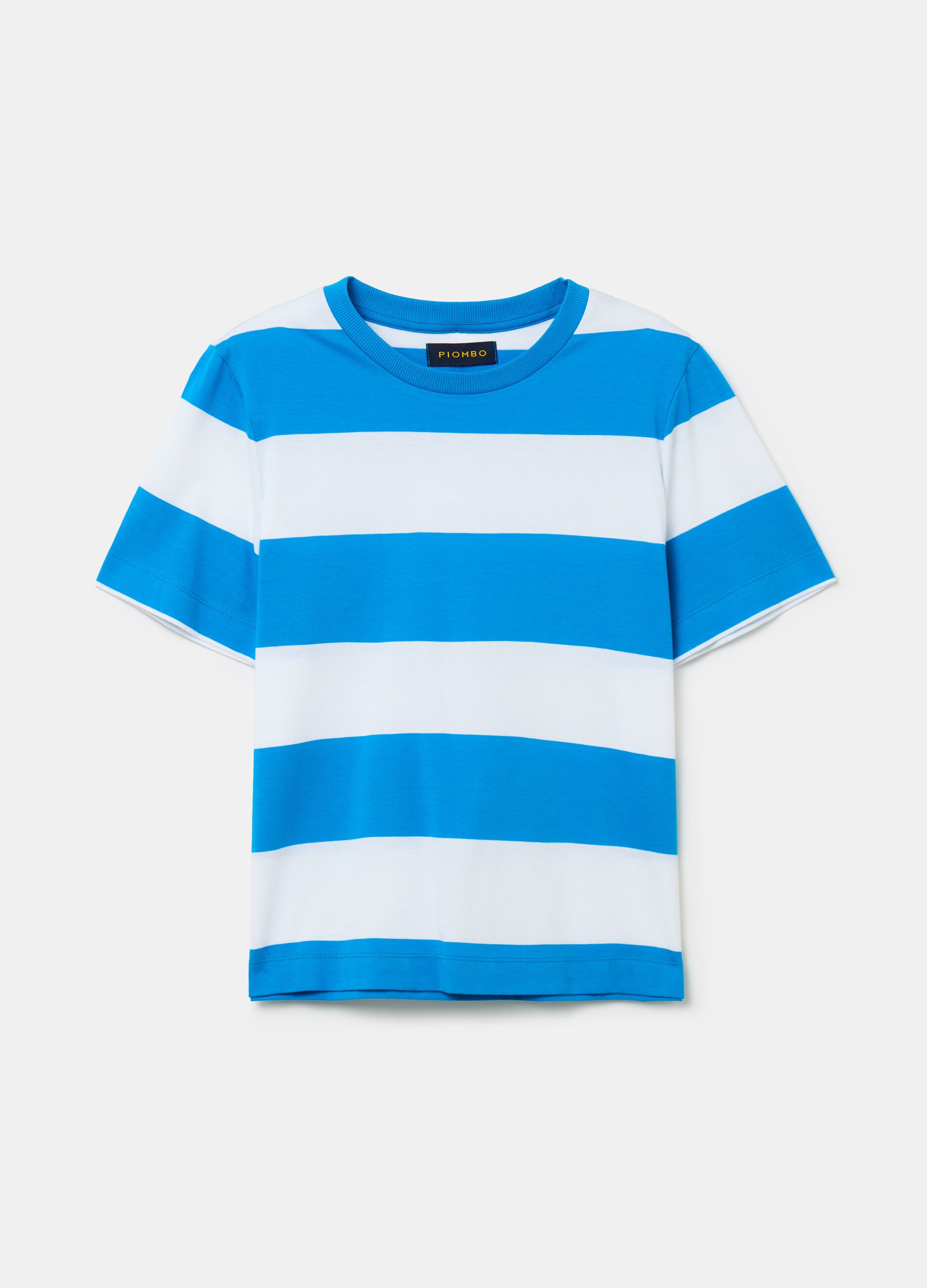 Camiseta de algodón de rayas_3