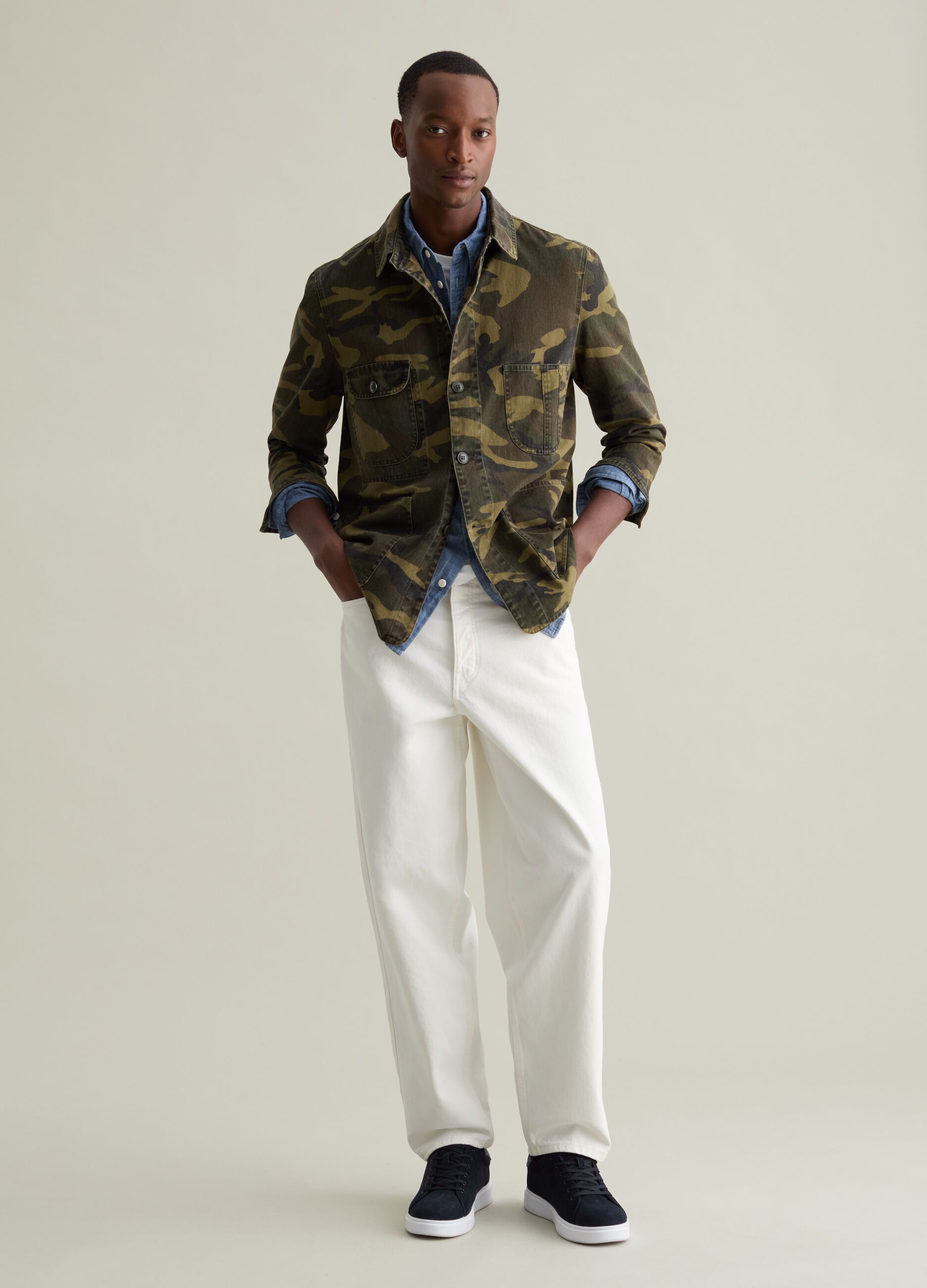 Sobrecamisa de algodón camuflaje