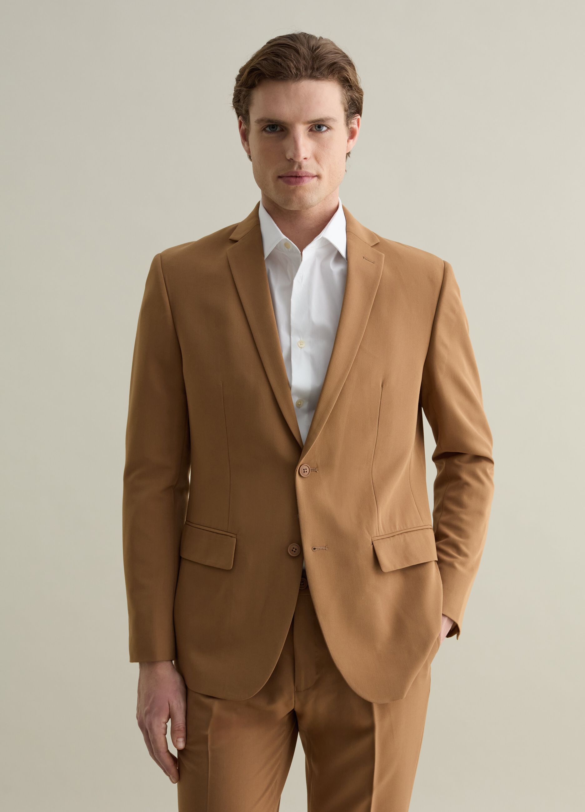 Slim-fit single-breasted blazer