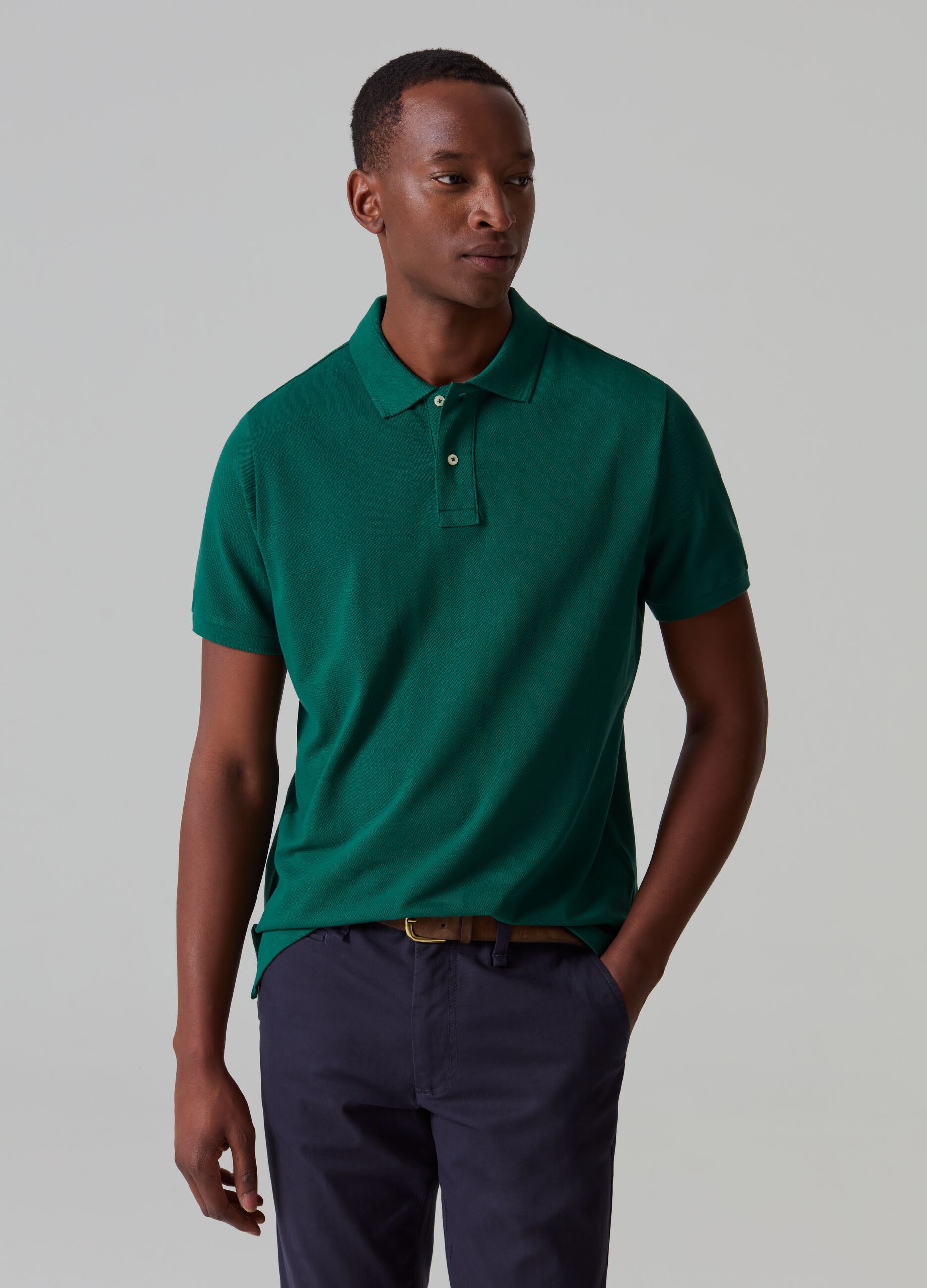 Supima cotton piquet polo shirt_0